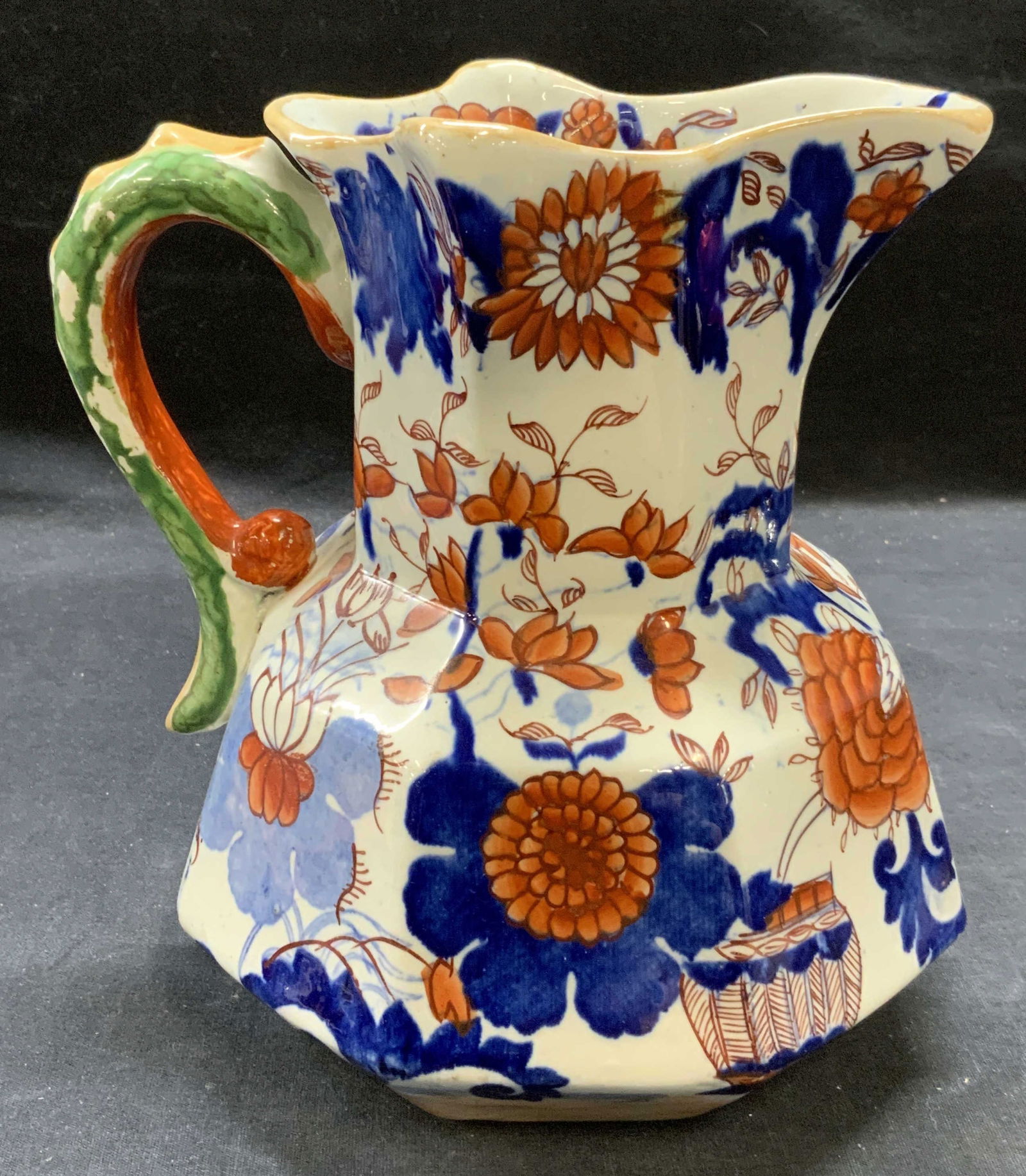 Antique Masons Ironstone Floral Pitcher (1 of 7)