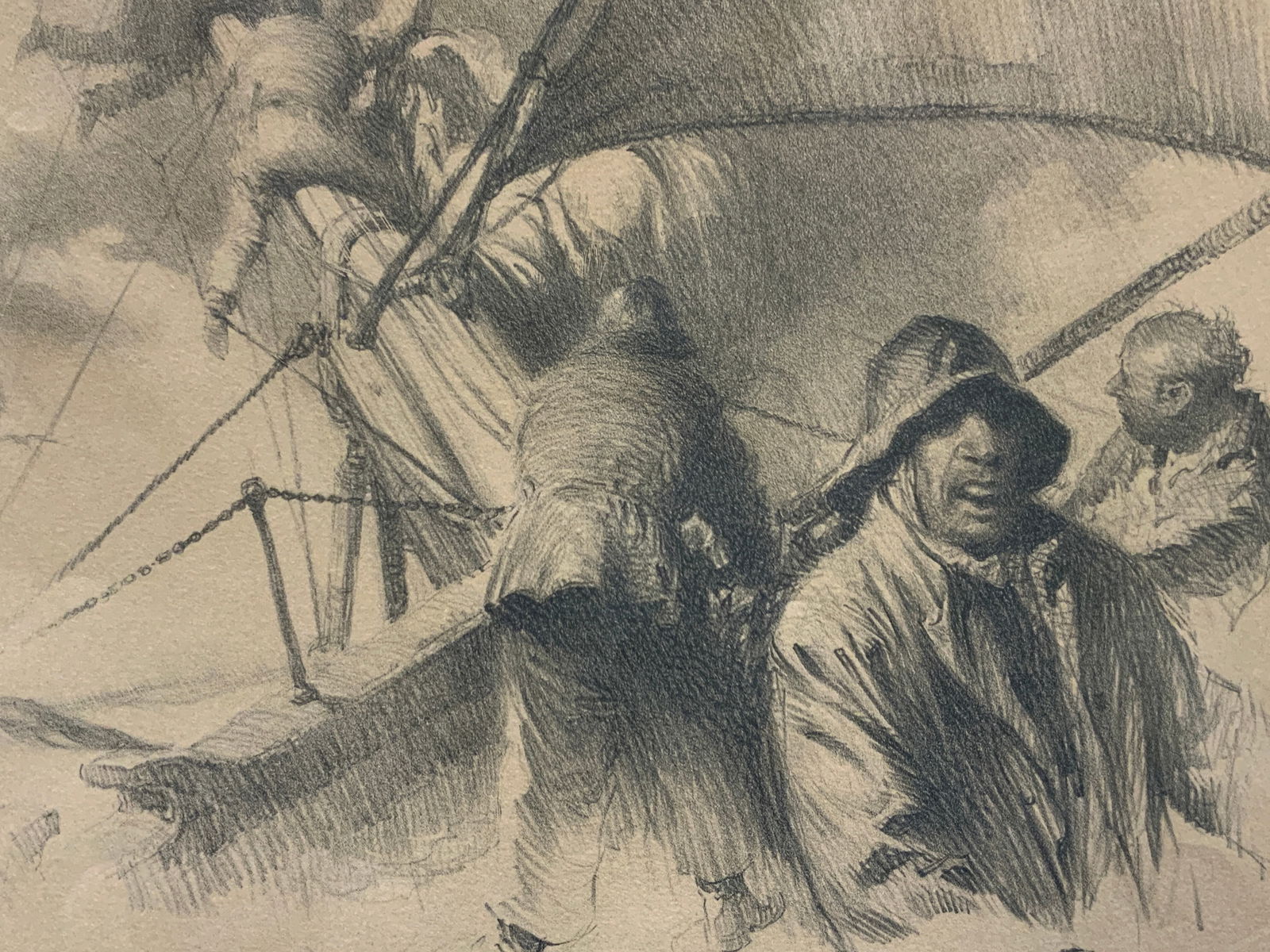 Gordon Grant Sgd Graphite Lithograph (1 of 9)