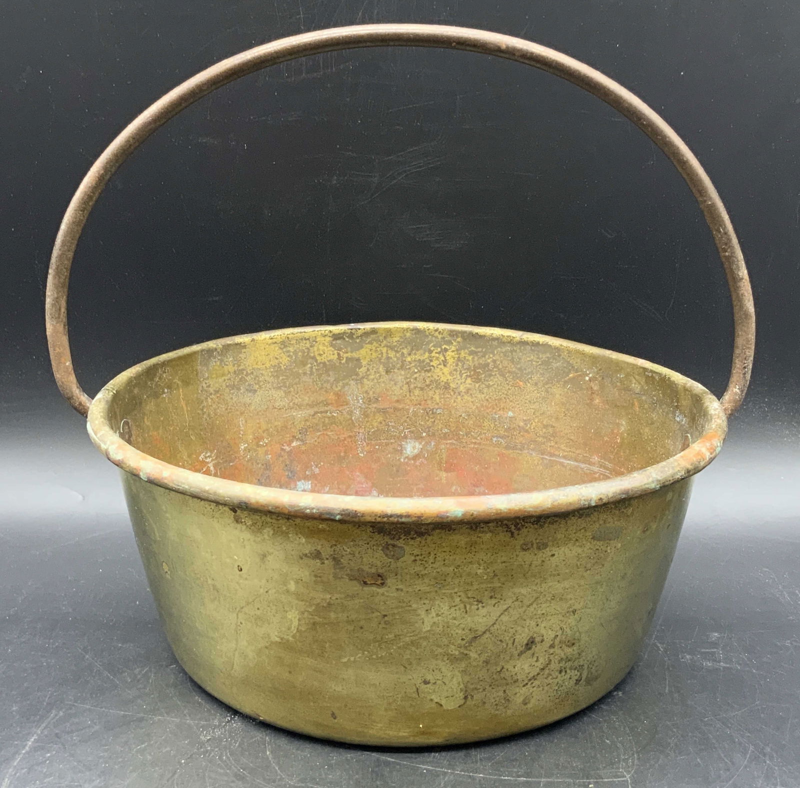 Antique Brass Top Handle Pail (1 of 7)