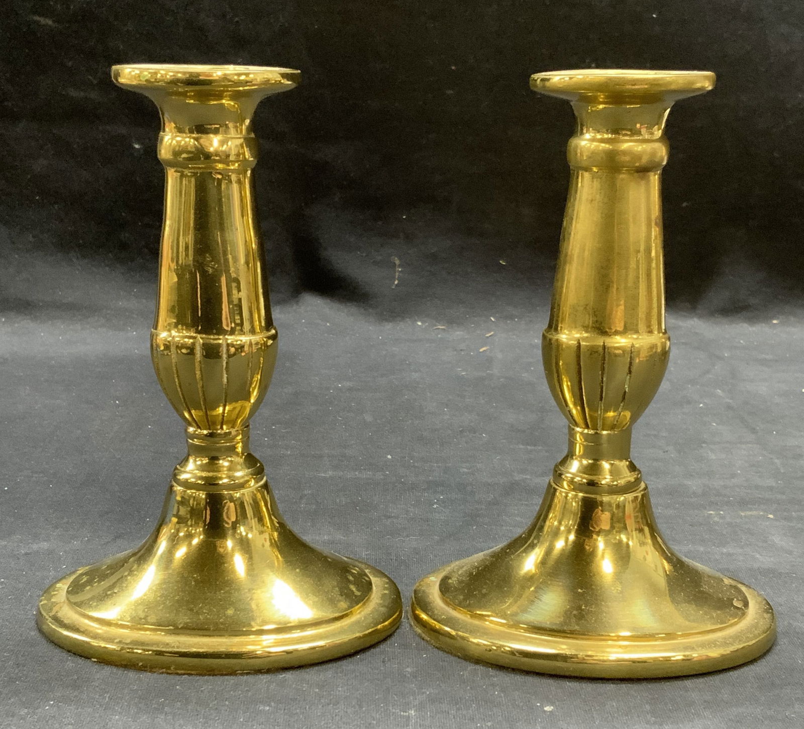 Pair Vintage Brass Candle Holders (1 of 6)