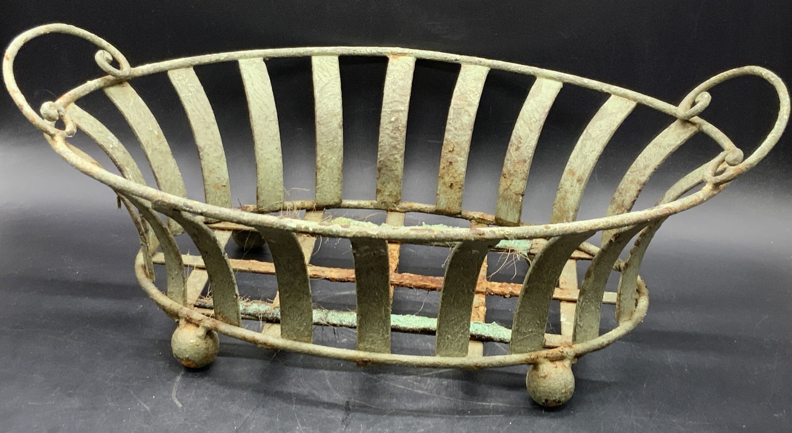 Vintage Mid Century Wrought Iron Planter Basket (1 of 8)