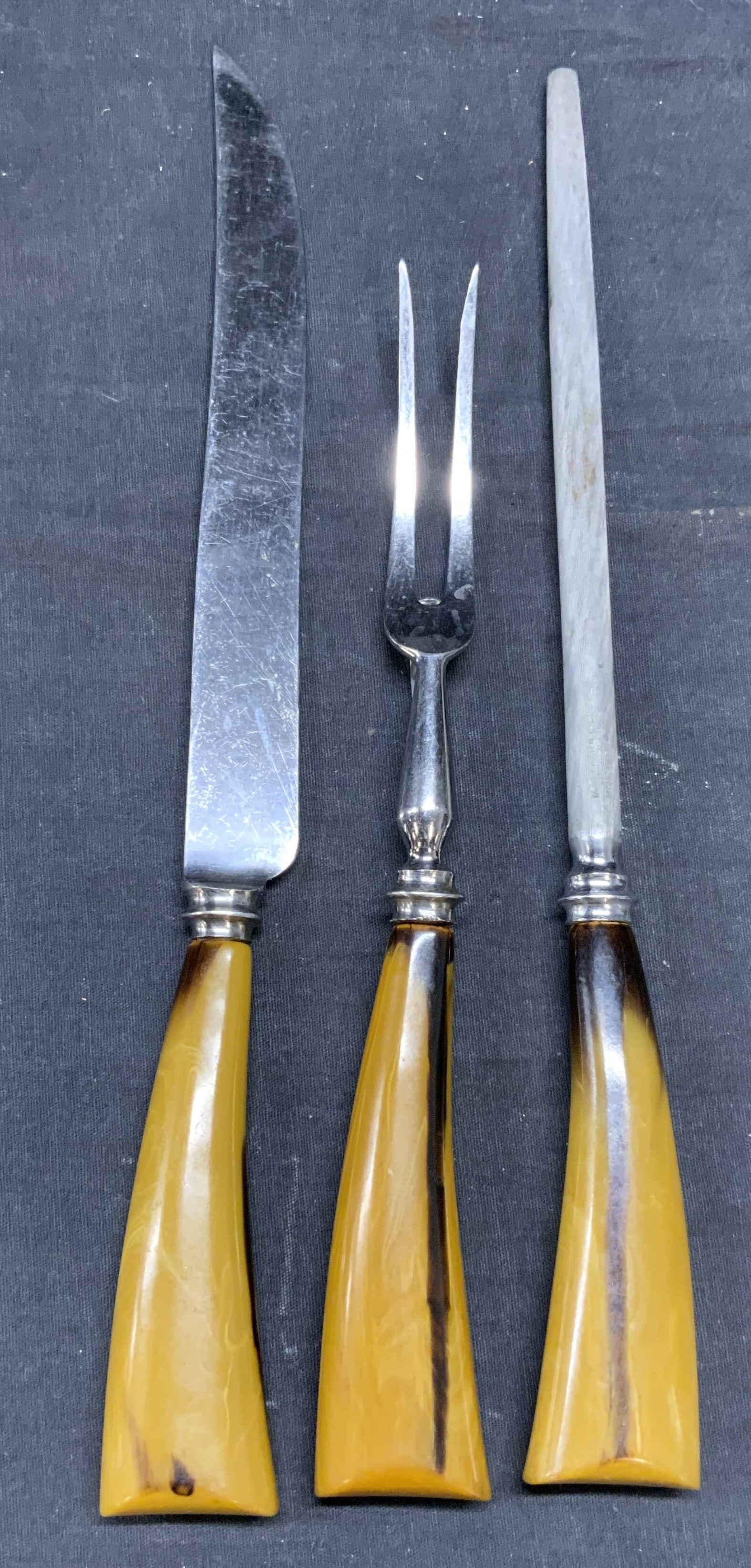 3 Vntg B Thomas & M Bernard Carving Utensils Eng (1 of 8)