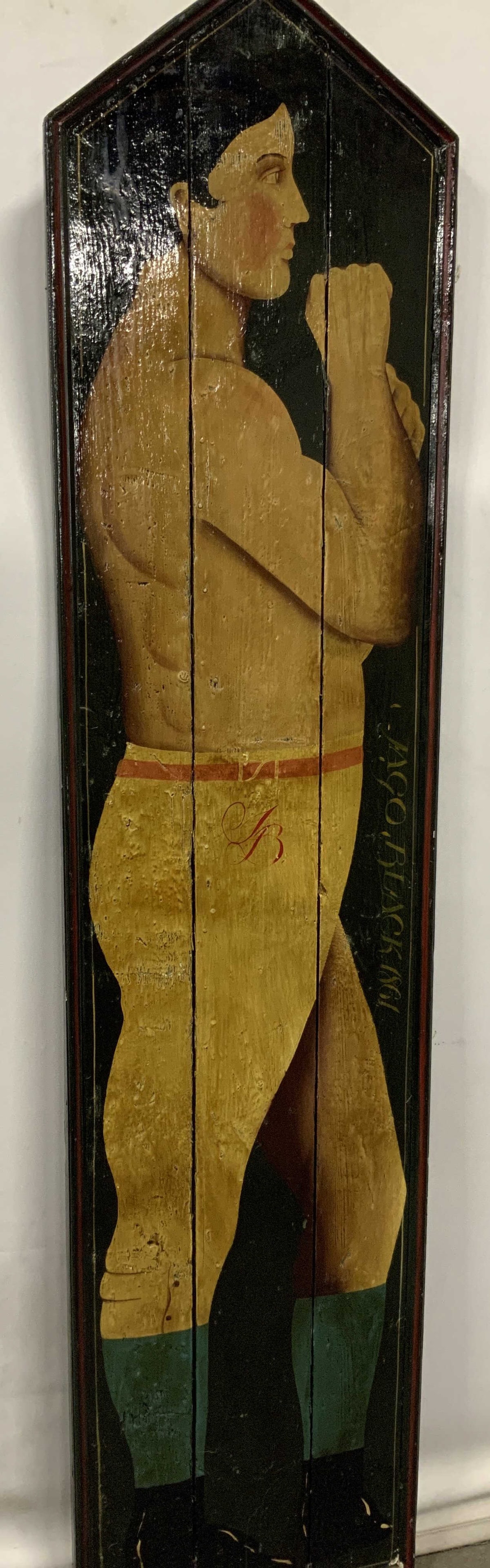 1861 Jago Black Boxing  Folk Art Sign, 5.5ft (1 of 13)