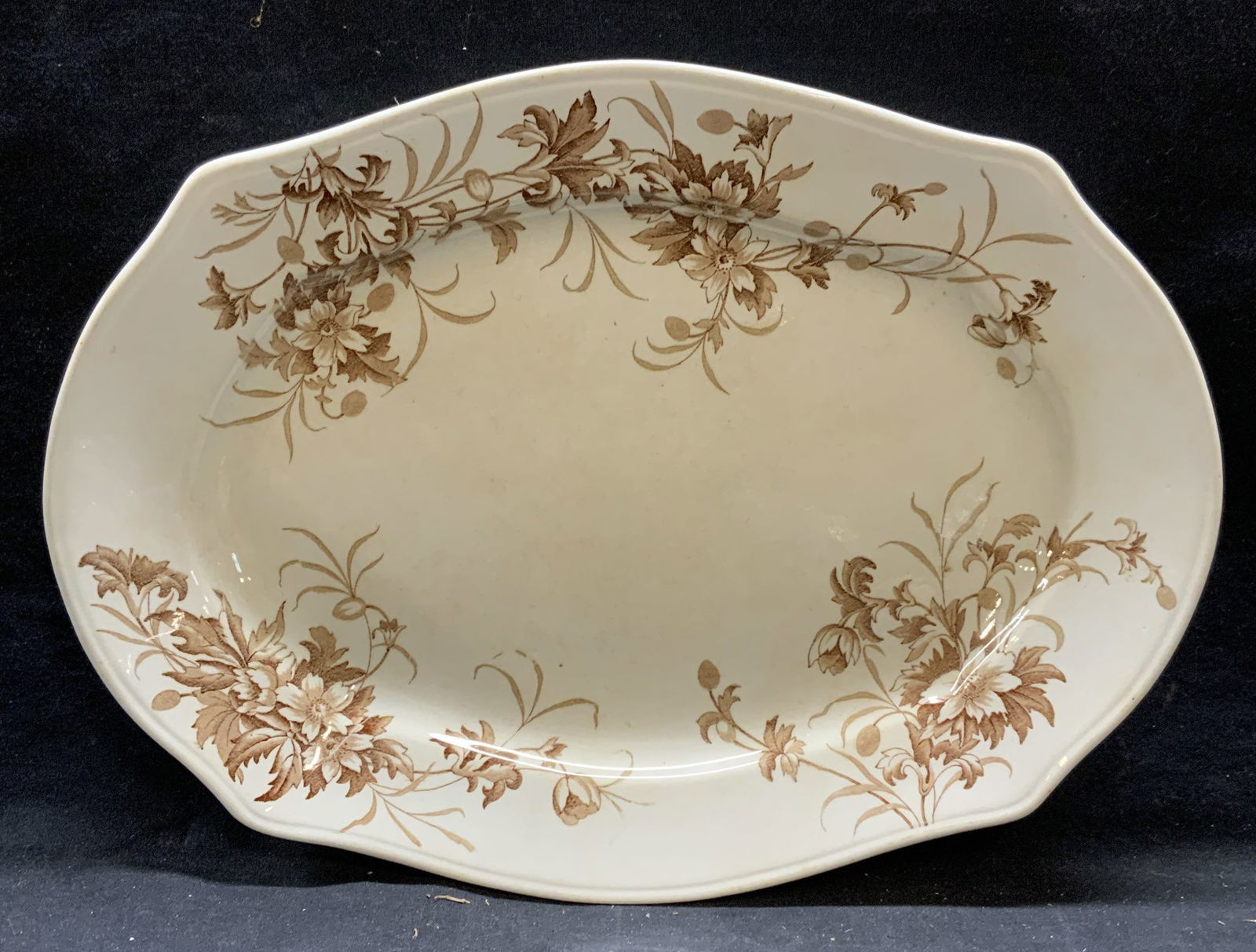 Antique Smith Semi Porcelain Platter, England (1 of 7)