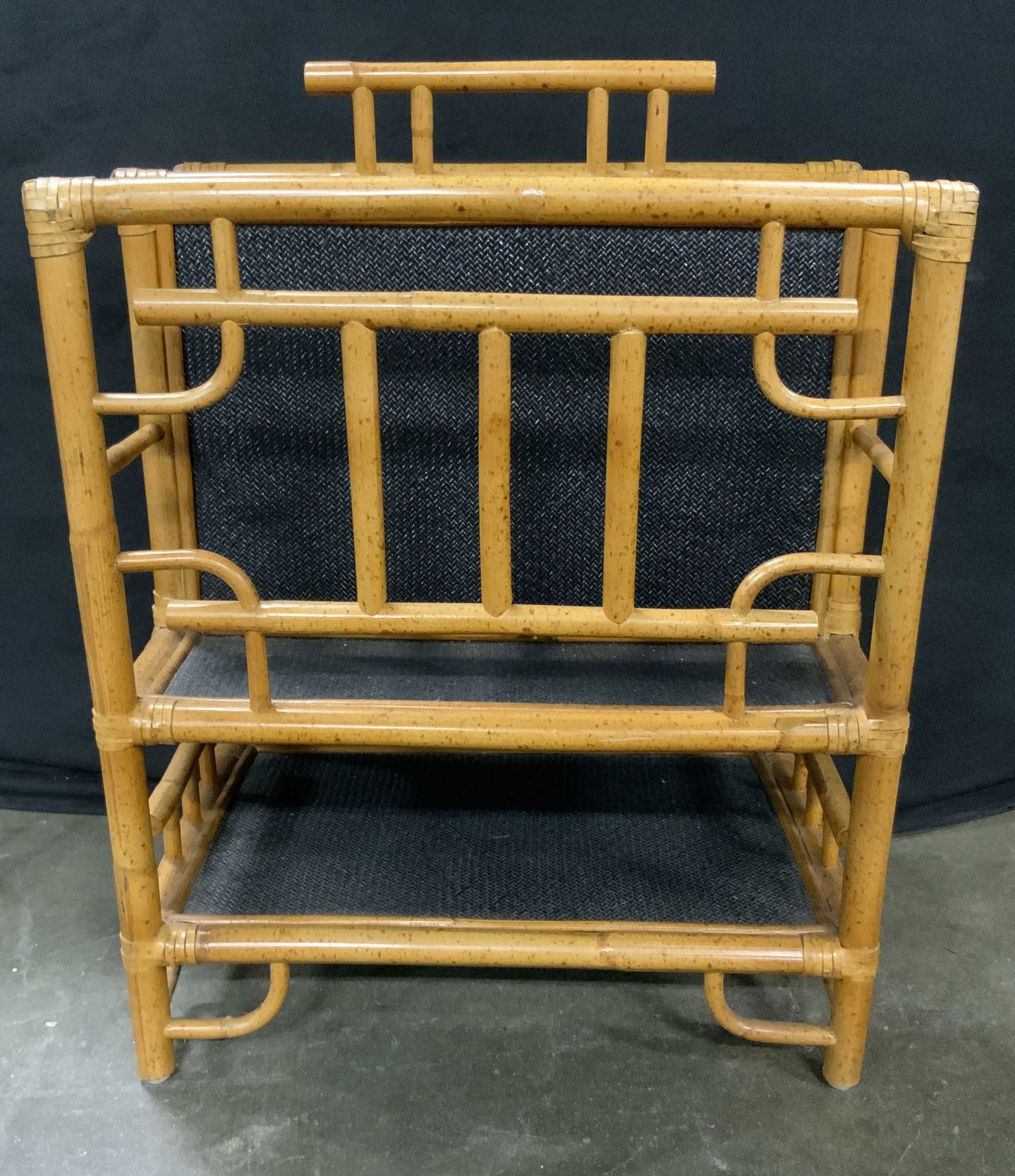 Vintage Bamboo & Rattan Magazine Organizer Rack (1 of 7)