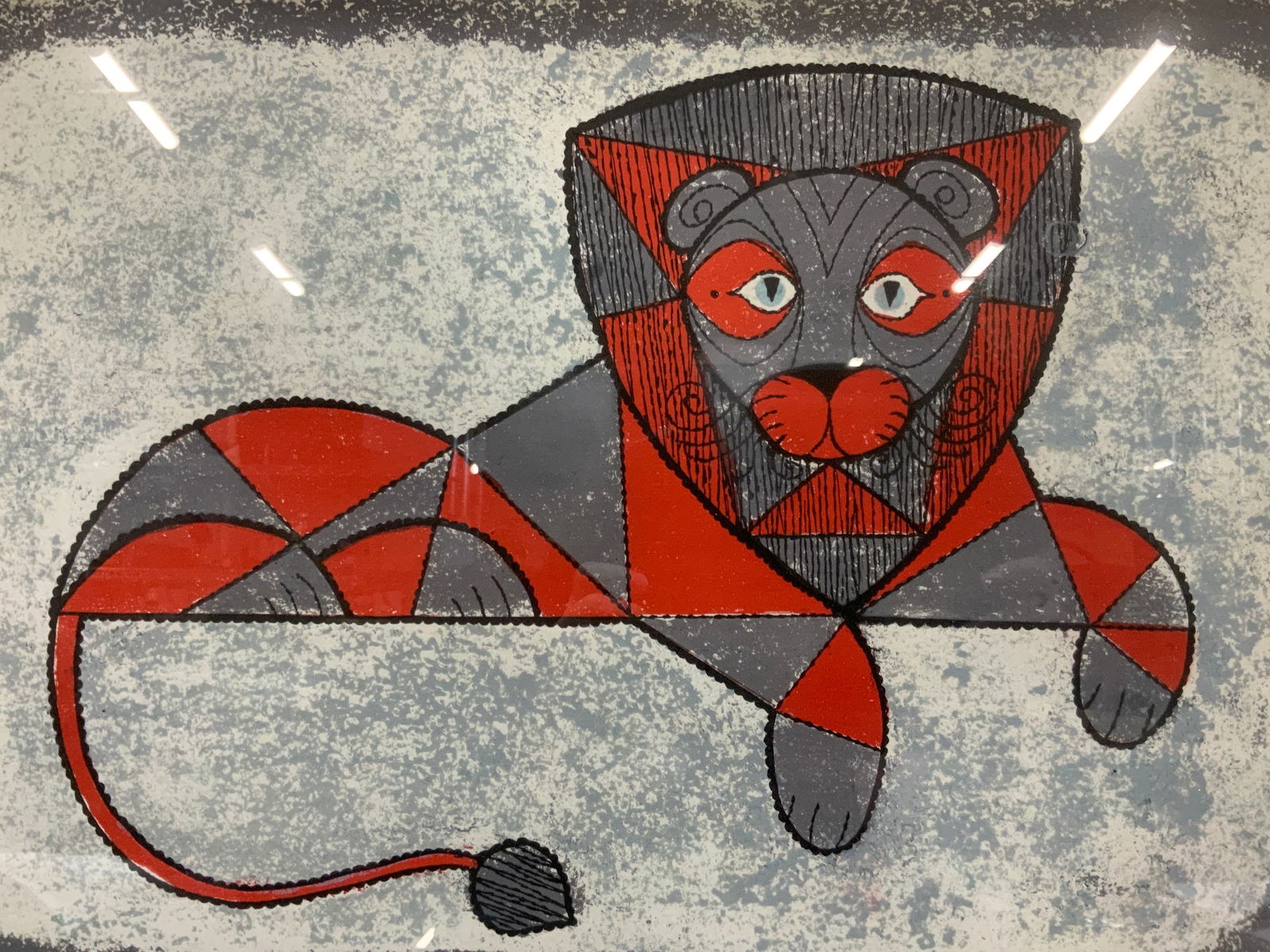 Keith De Carlo Sgd Color Block Lion Silk Screen (1 of 10)