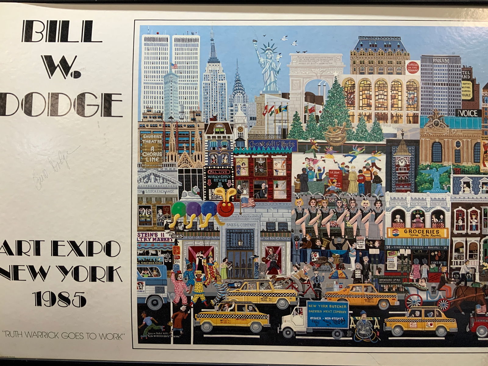 Bill W. Dodge Sgd Art Expo NY 1985 Advert 34in (1 of 9)