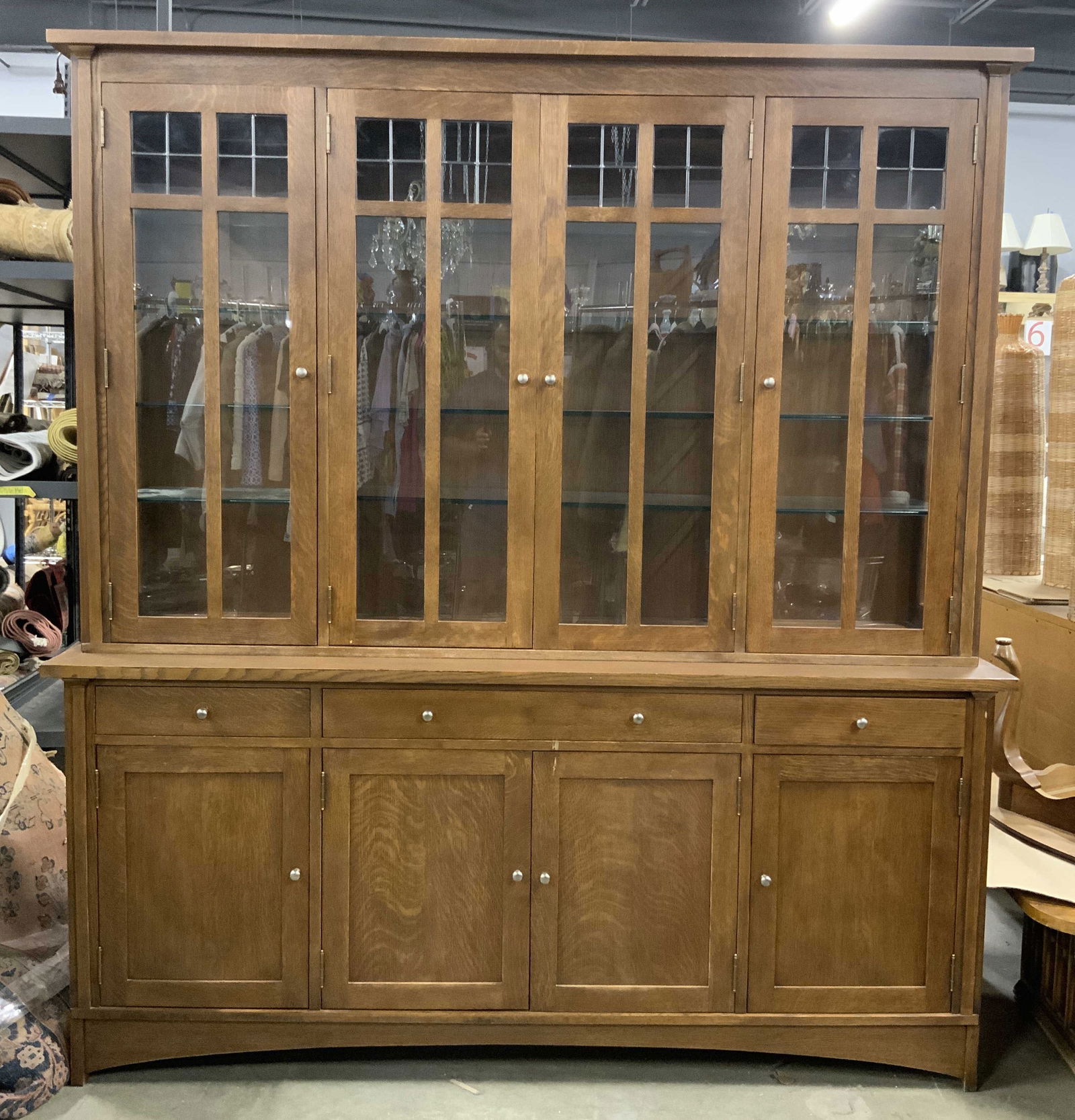 STICKLEY Vintage Wooden China Cabinet (1 of 8)