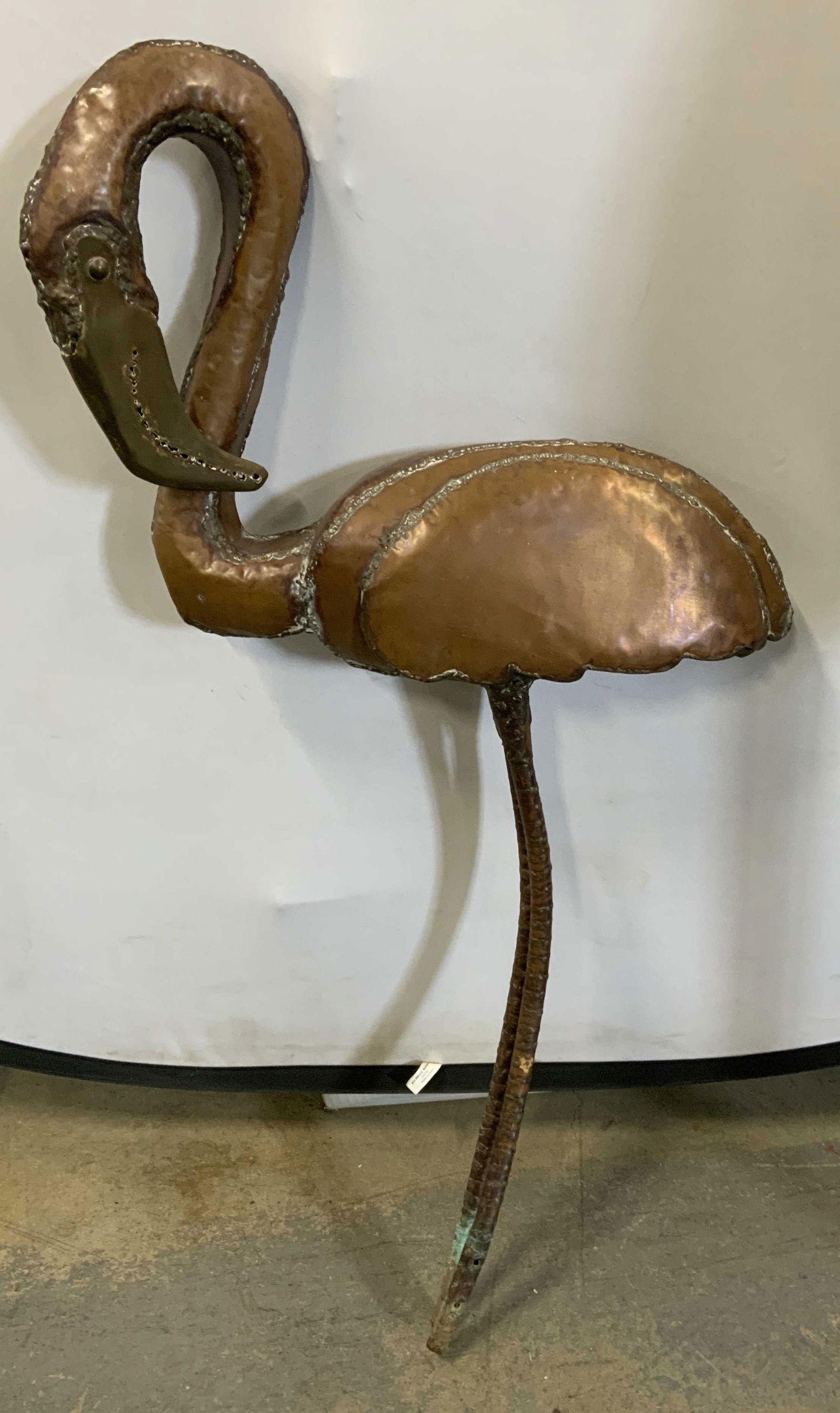 Handmade Copper & Brass Flamingo Lawn Ornament 3ft (1 of 6)