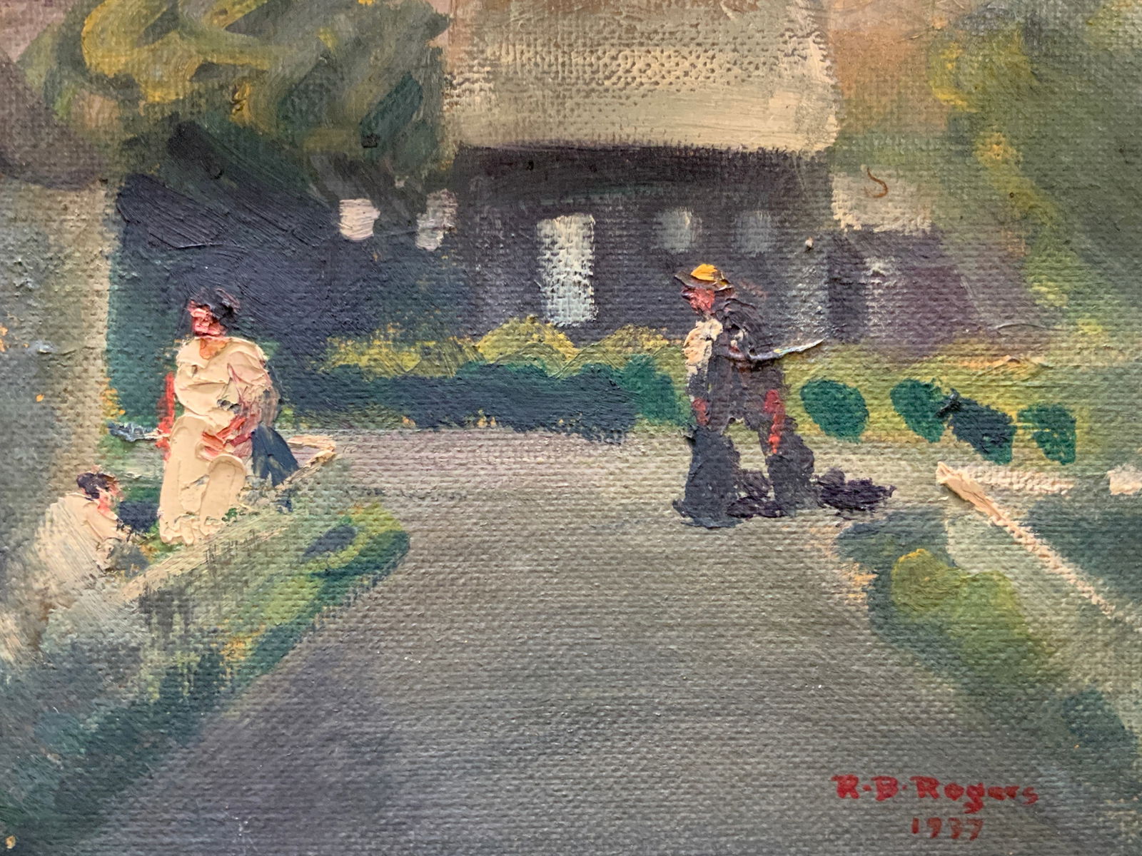 R.B. Rogers Antq 1937 Oil Painting On Board (1 of 8)