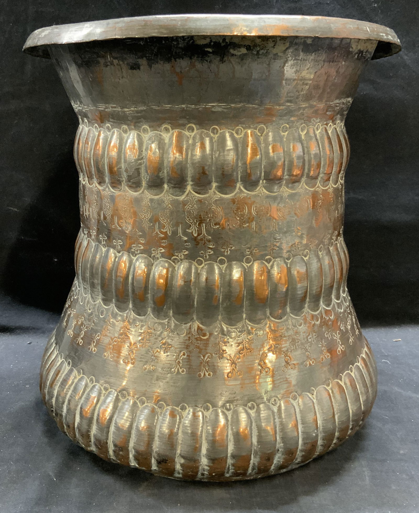 Vintage Silver over Copper Etched Vessel (1 of 6)