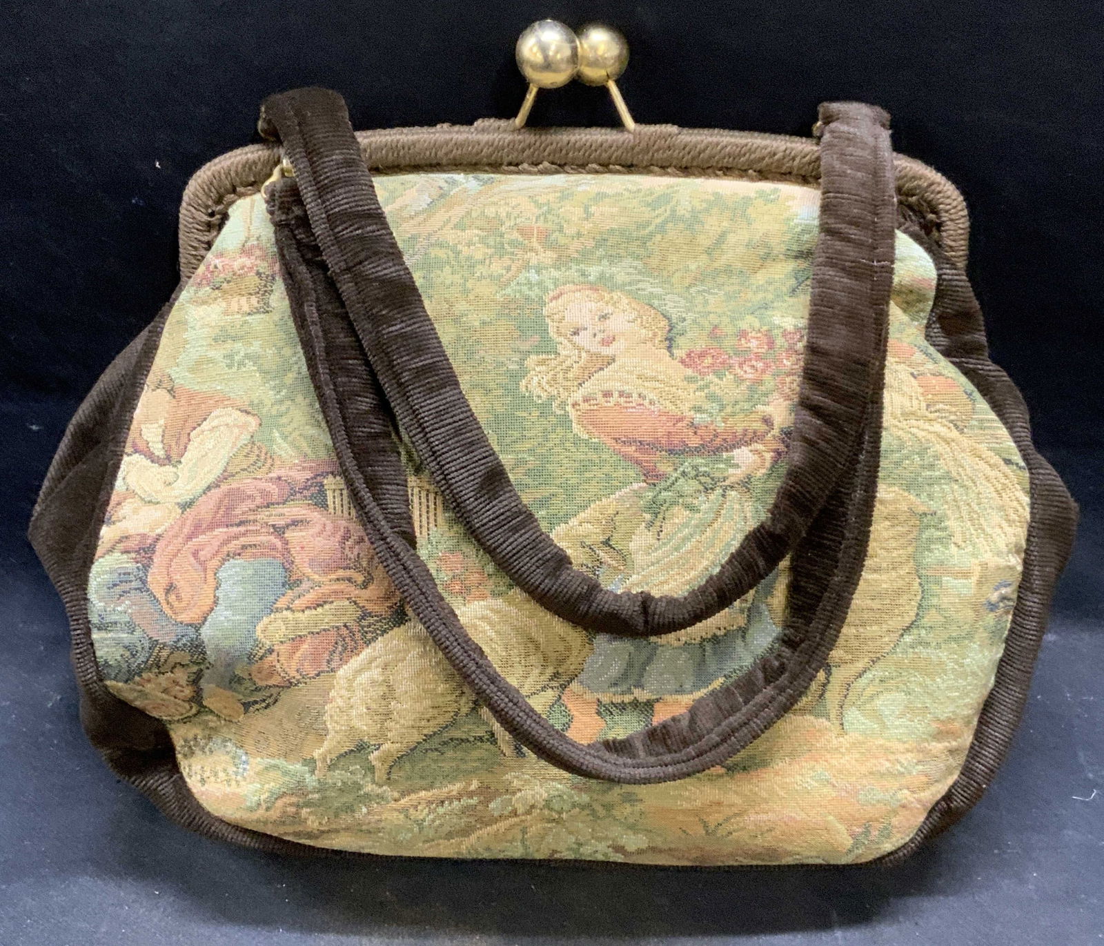 Vtg Mister Simon Ernest Tapestry Handbag, Italy (1 of 7)