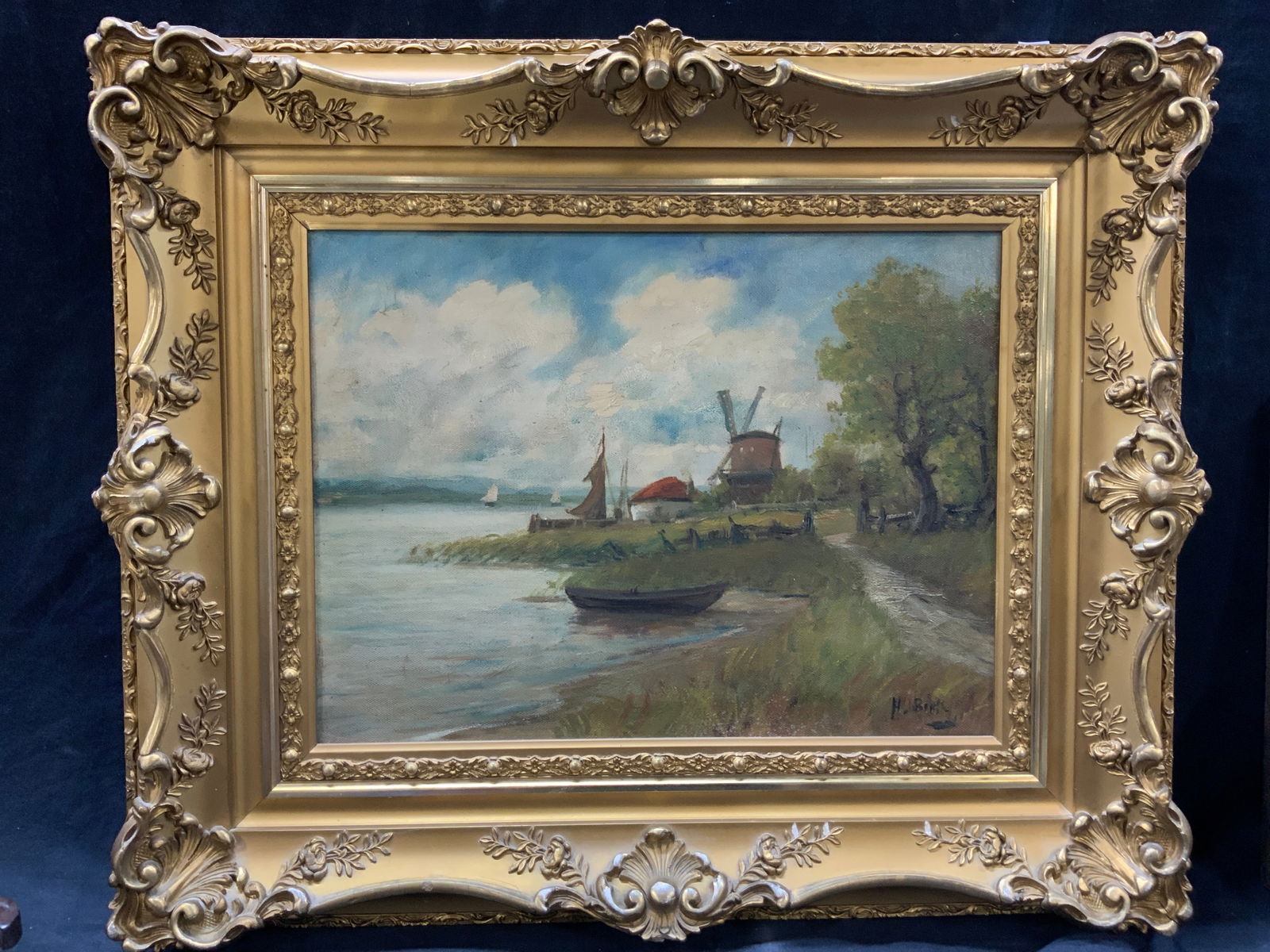 H.Birk Sgd Landscape Oil Painting (1 of 11)