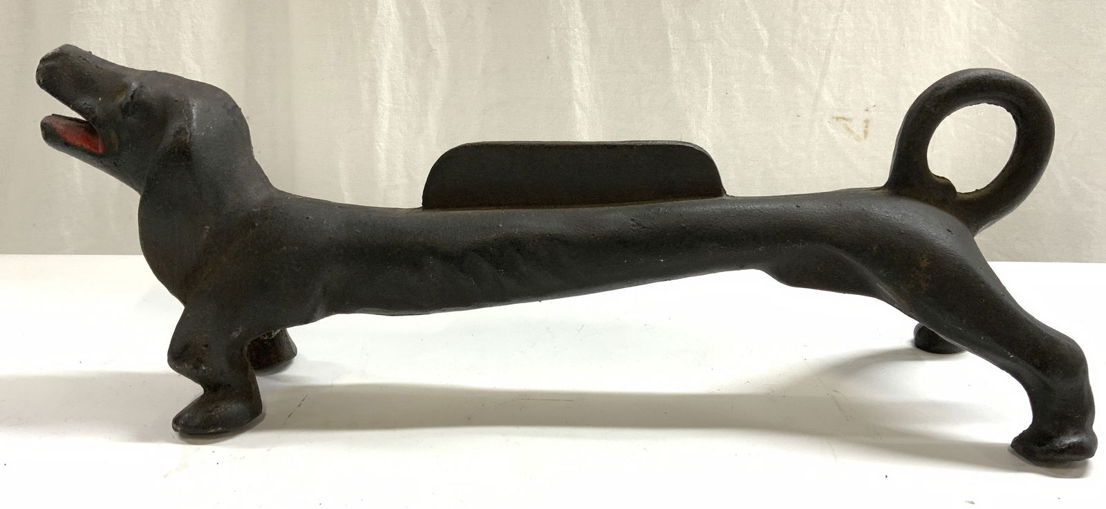 Antique Cast Iron Dachshund Shoe Scraper 22in (1 of 8)