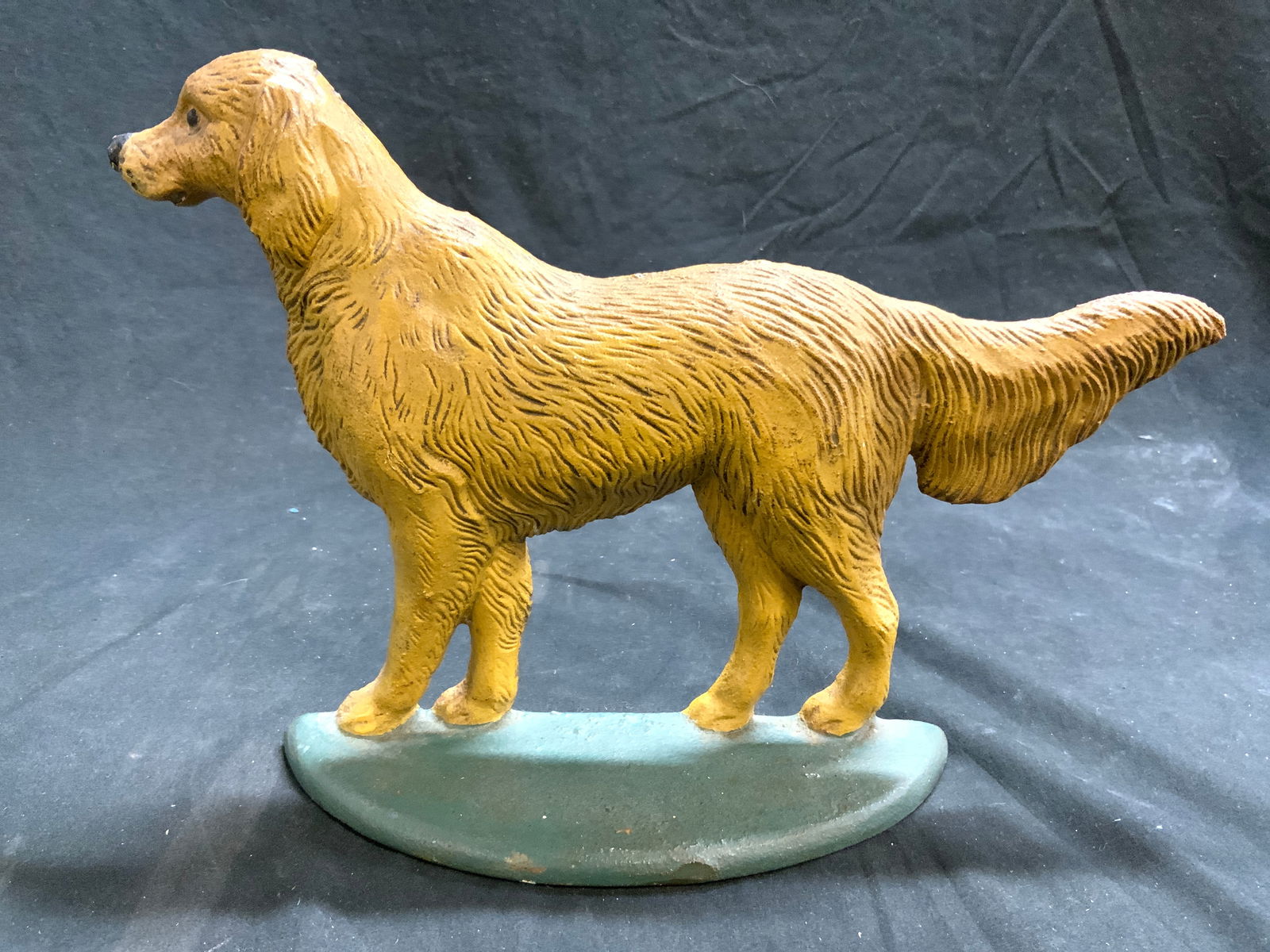 Antique Golden Retriever Iron Door Stop (1 of 6)