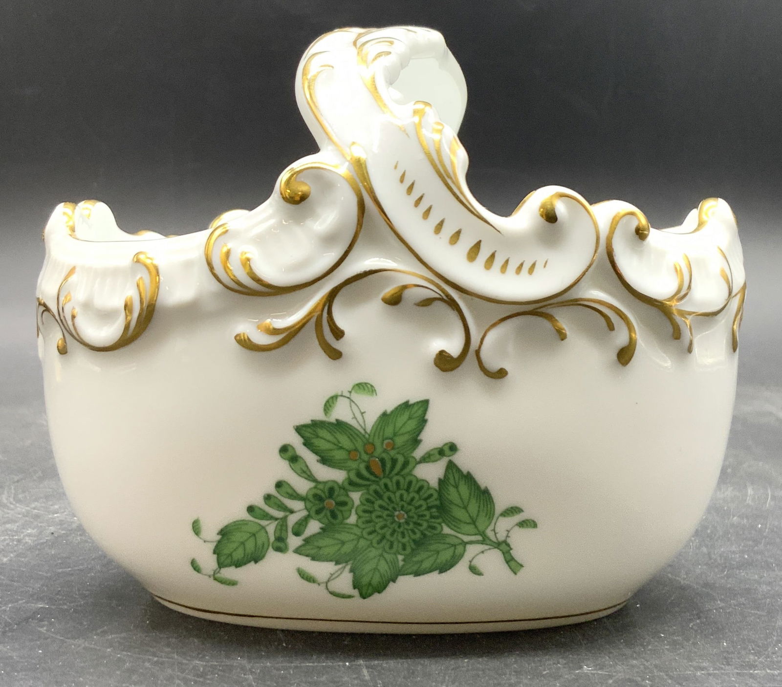 HEREND Hand Painted Floral Porcelain Basket (1 of 11)