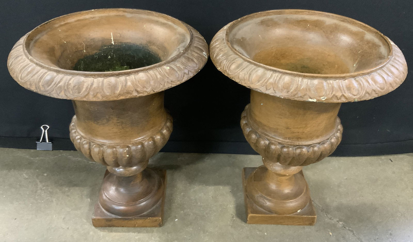 Pair Iron Urn Form Planters, Jardiniere (1 of 12)