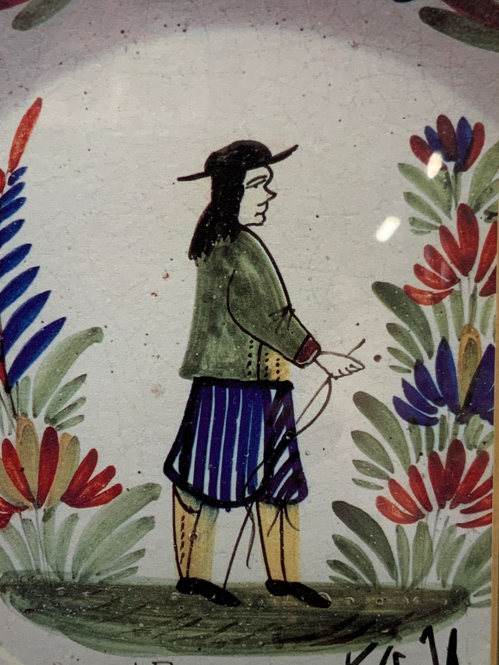 HP Quimper Sgd Folk Art Lithograph (1 of 8)