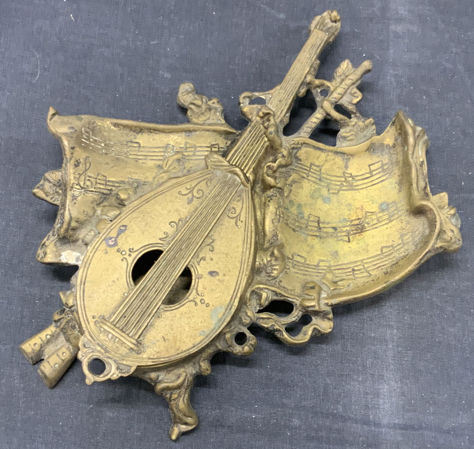 Vtg Etched Brass Instrumental Ink Well, Japan (1 of 10)