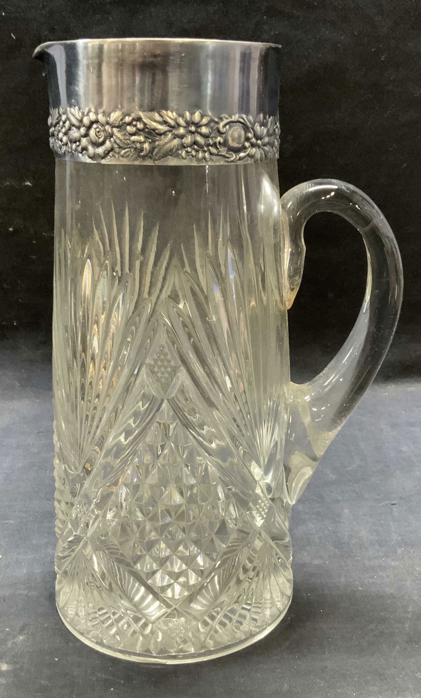 Silver Plated Cut Crystal Pitcher (1 of 6)