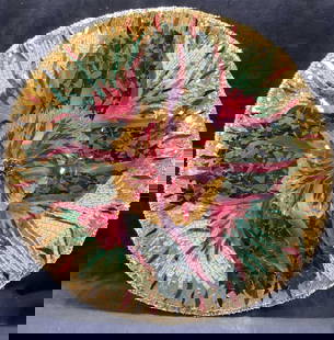 Glass Mosaic Art Panel 29 in: Mosaic glass and collage art panel in circular shape with clusters of glass and stones creating a sun motif in the center, all encased in a clear resin. Approx 29 inches wide and 28 inches tall