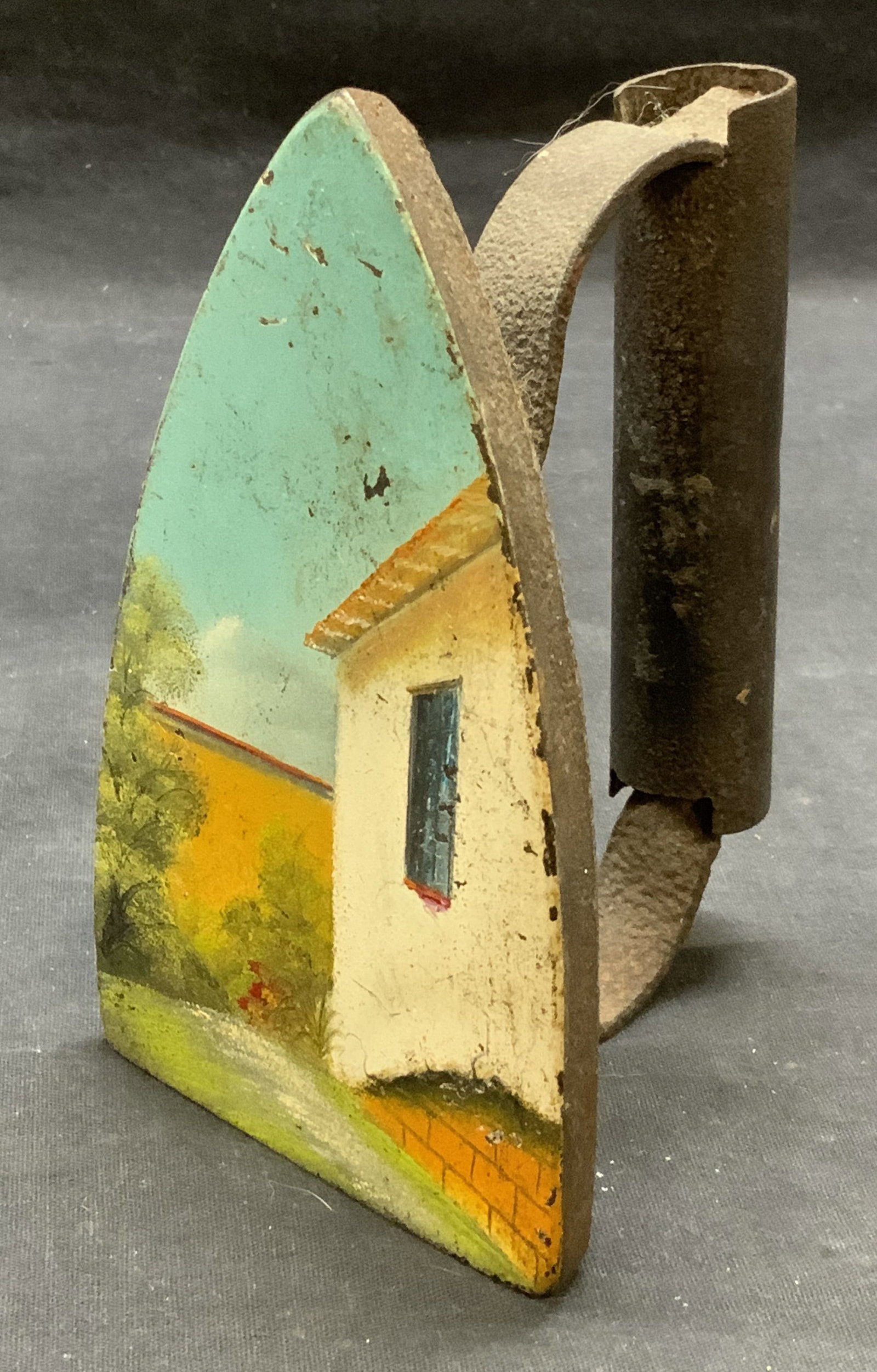 Vintage Hand Painted Sad Iron (1 of 6)