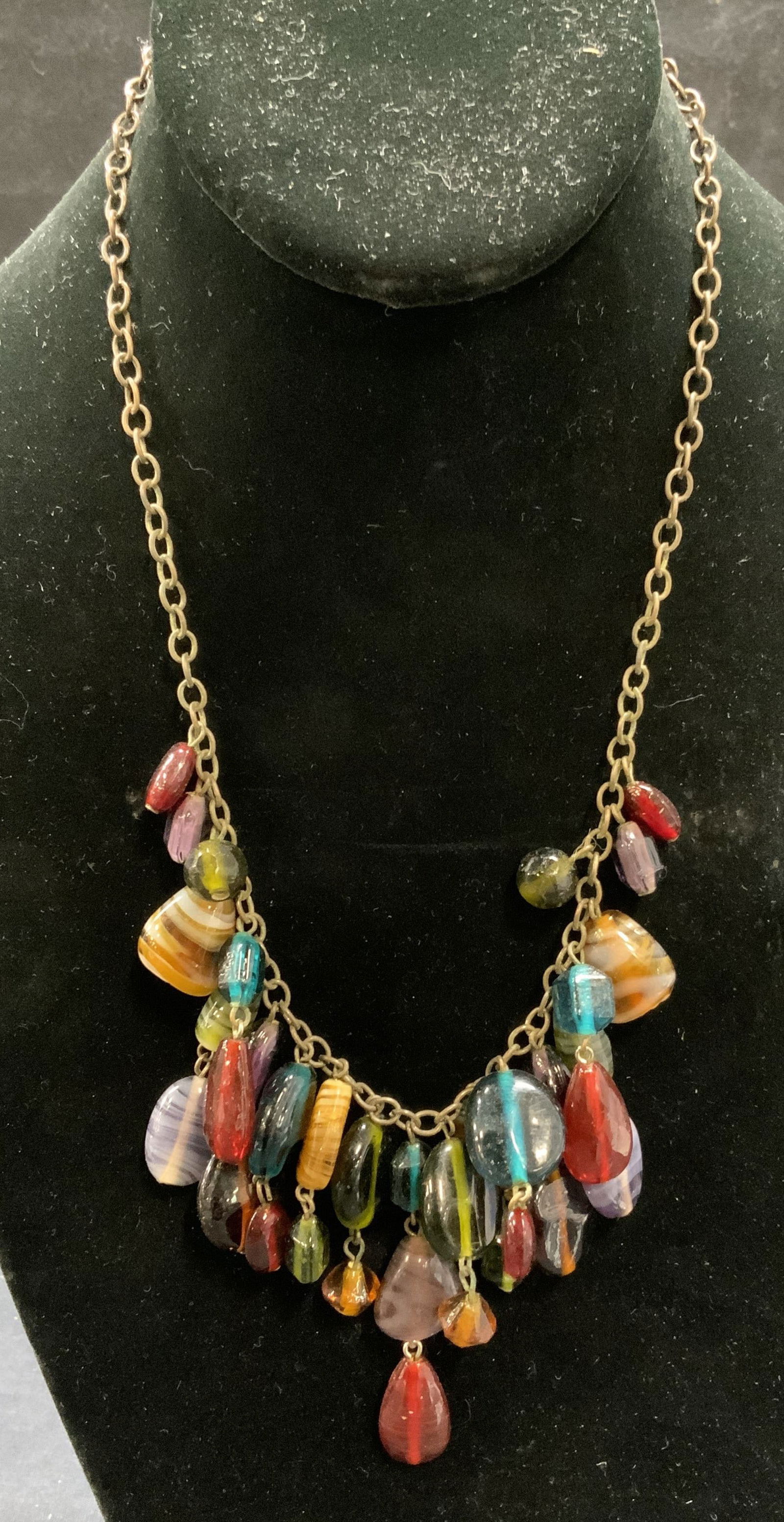 Vintage Art Glass Beaded Necklace (1 of 6)