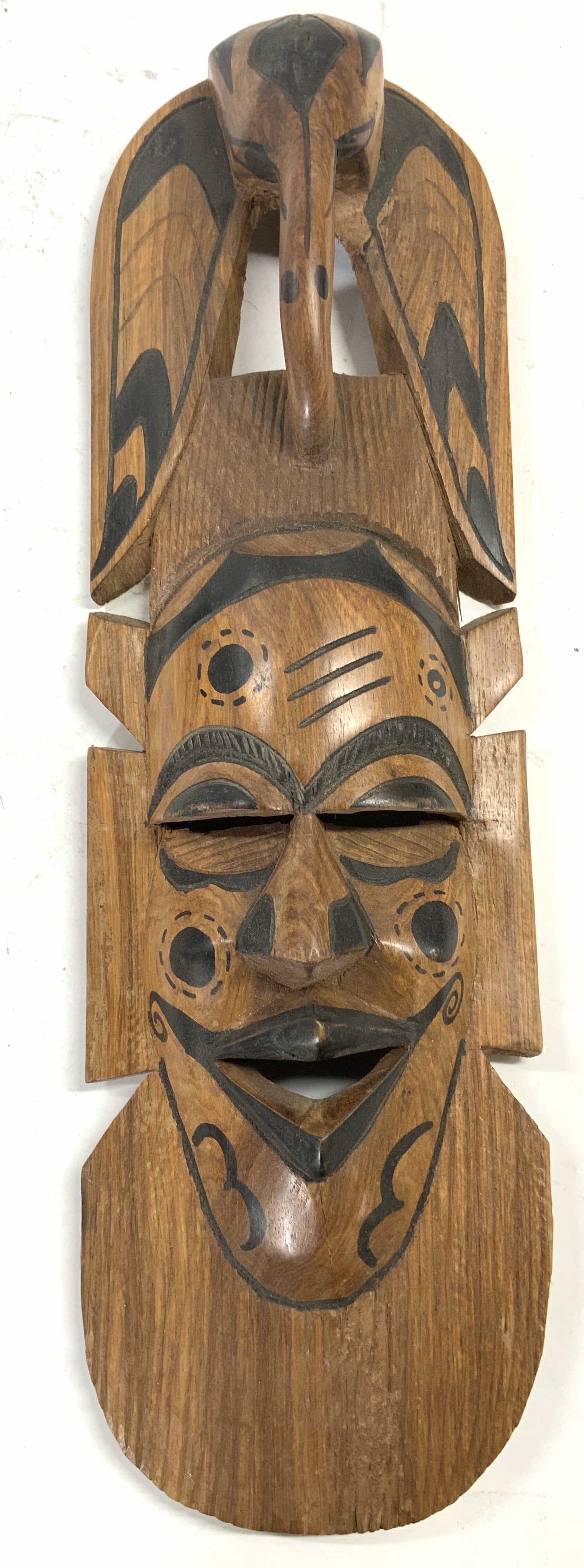 Carved Wooden African Tribal Mask Wall Carving (1 of 6)
