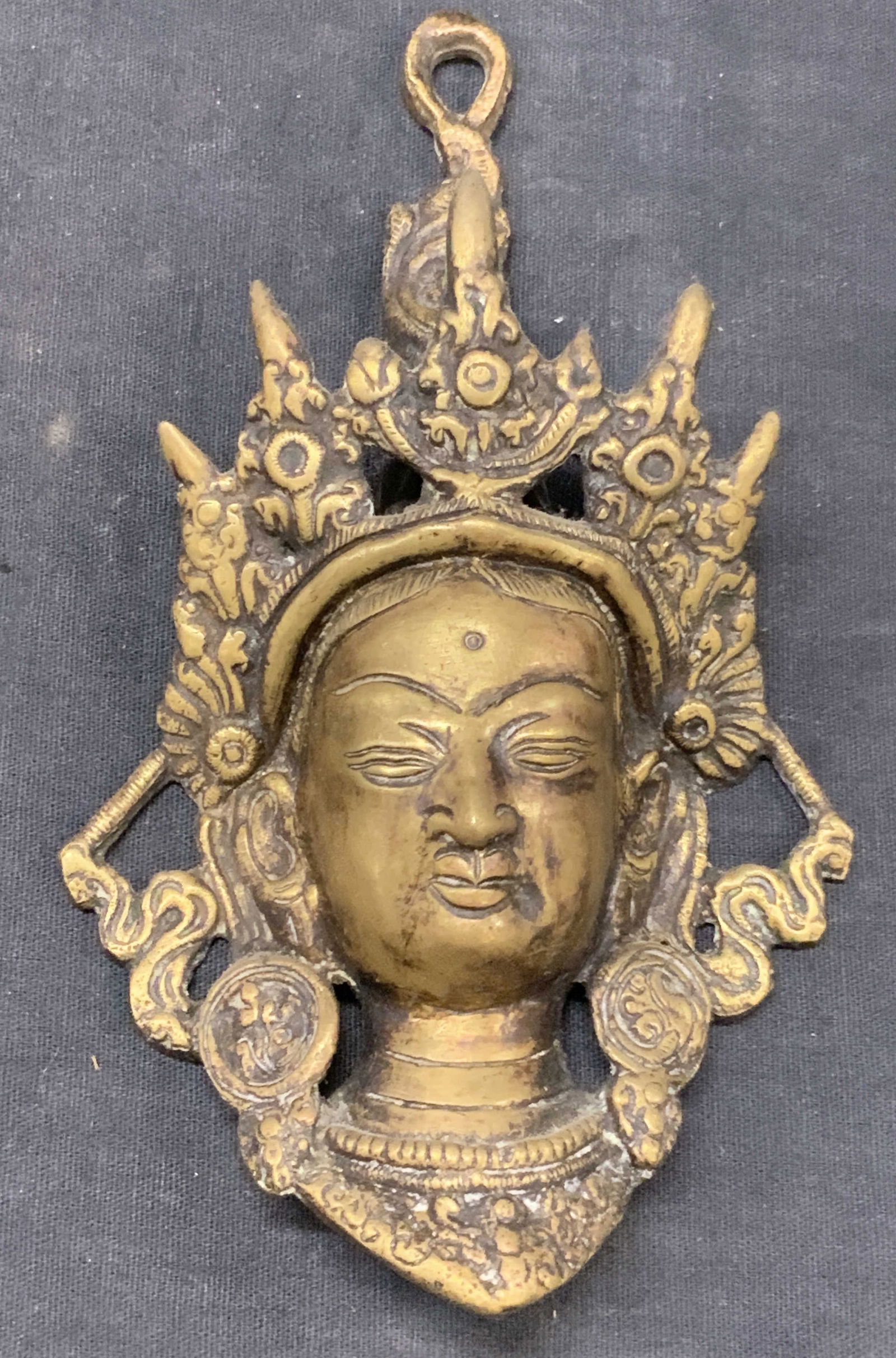 Vtg Cast Brass Buddhists Asian  Deity, Nepal (1 of 7)