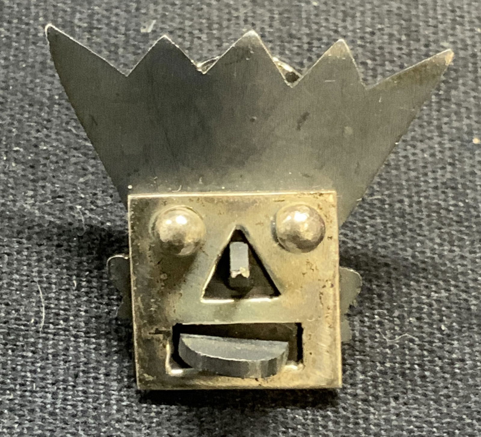 Signed Handcrafted Sterling Silver Figural Pin (1 of 6)