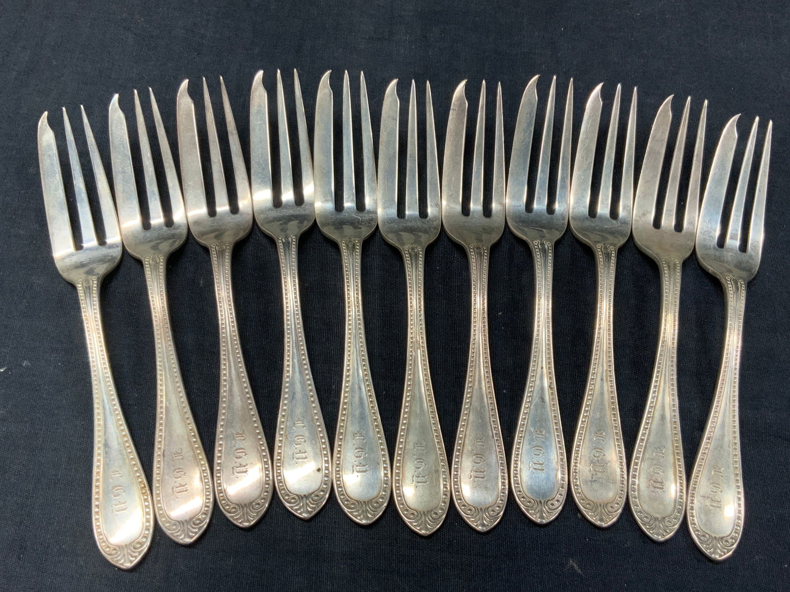 Set 11 Tiffany & Co Sterling Silver Fish Forks (1 of 6)