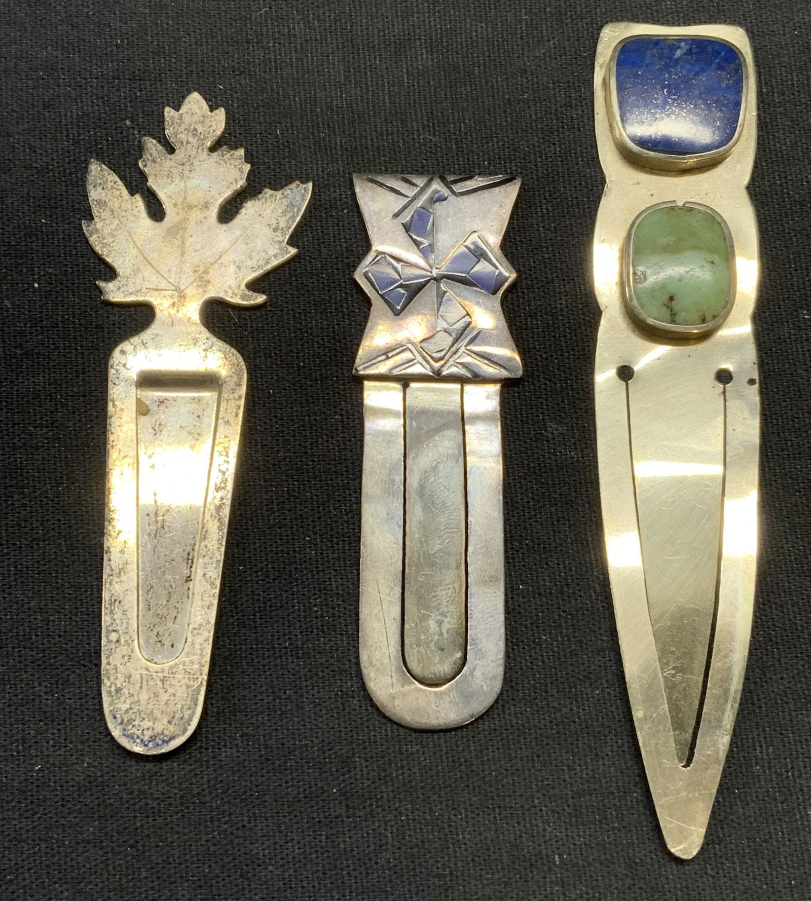 Lot 3 Sterling Silver & Lapis Bookmarks (1 of 8)