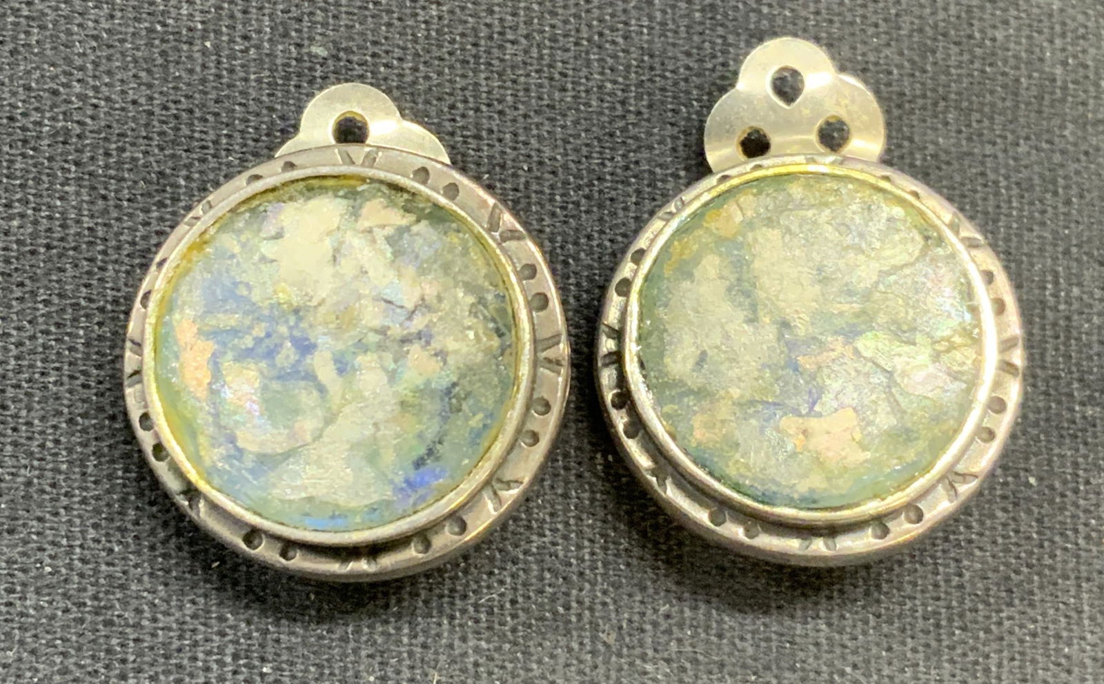 Vintage Sterling Silver Glass Earrings (1 of 6)