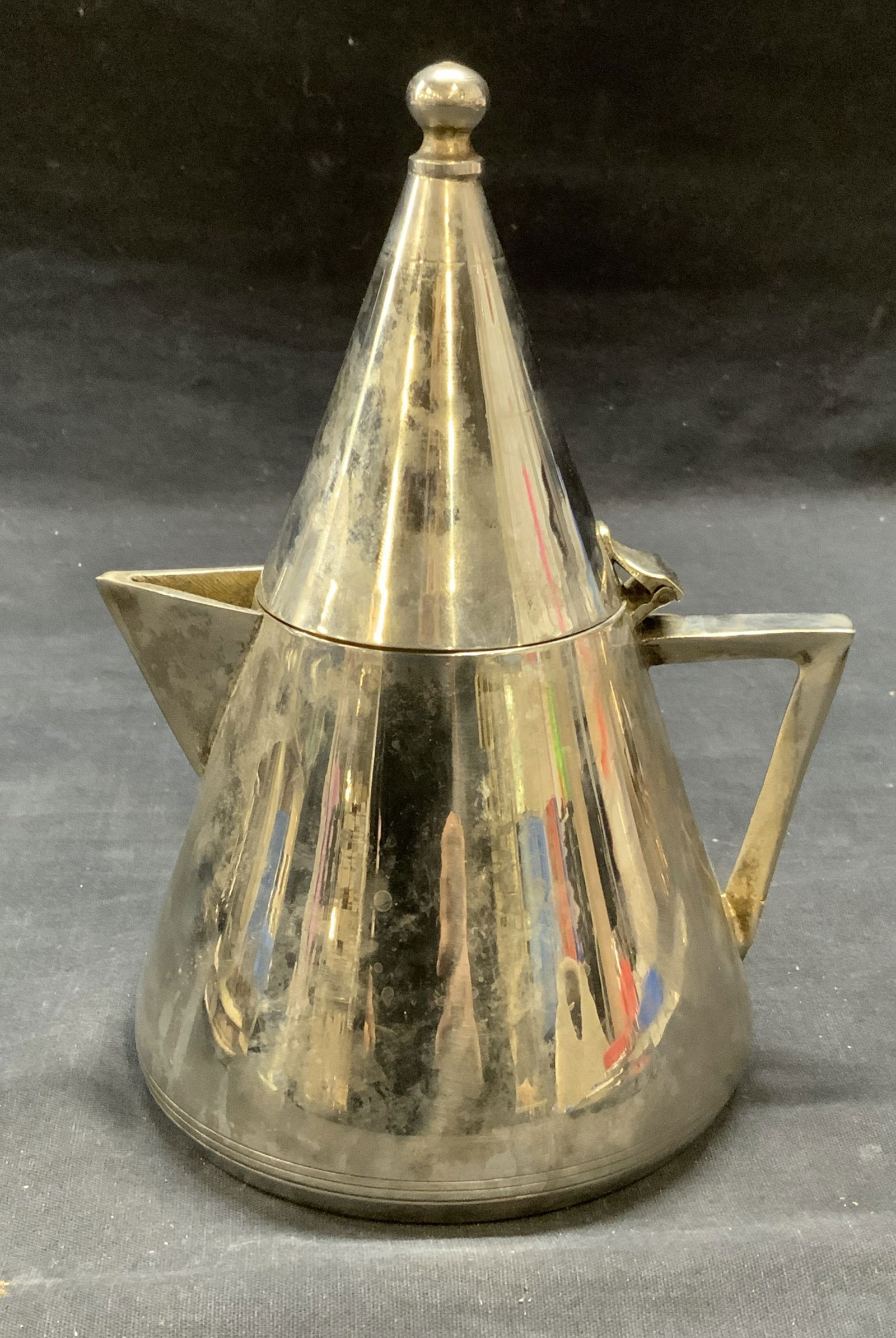 Art Deco Silver Plated Conical Teapot (1 of 6)