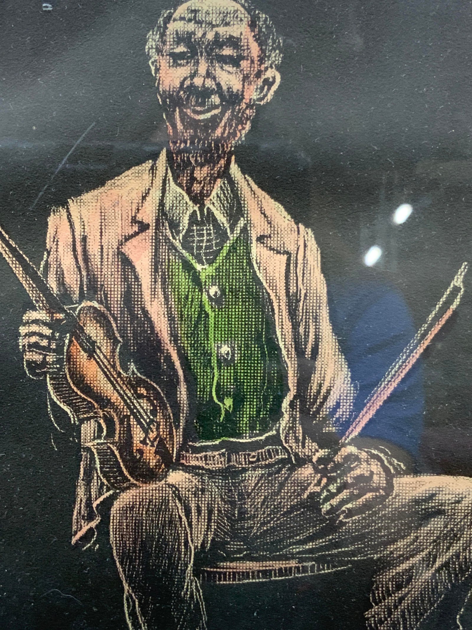 Loui Son Colored Violinist Lino Cut (1 of 8)