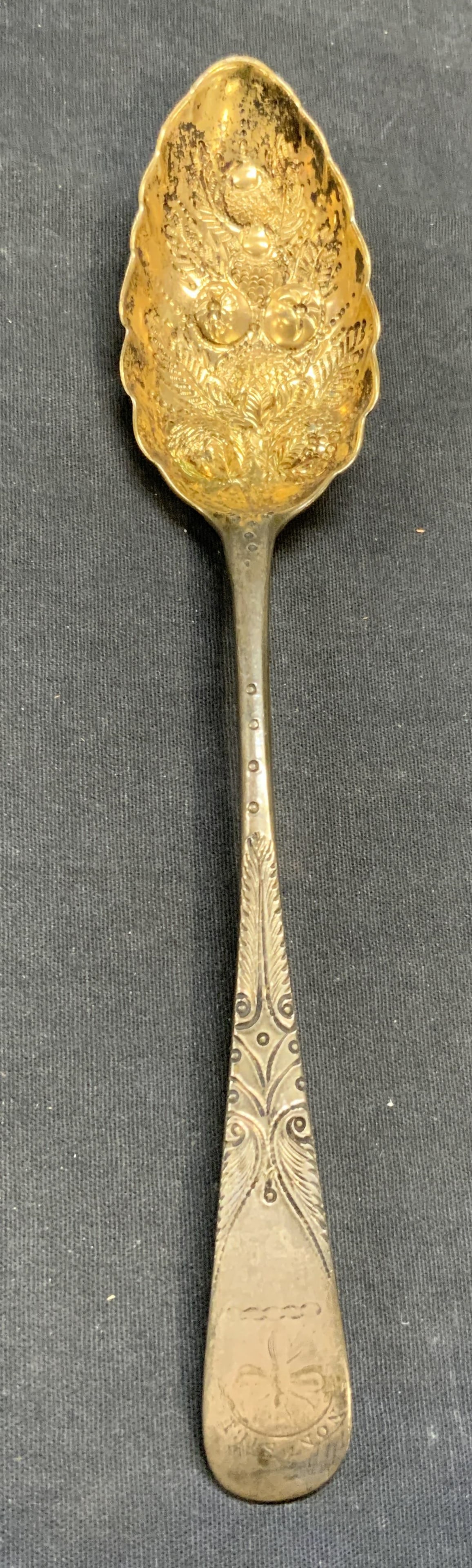 Antique Hallmarked Sterling Silver Berry Spoon (1 of 6)