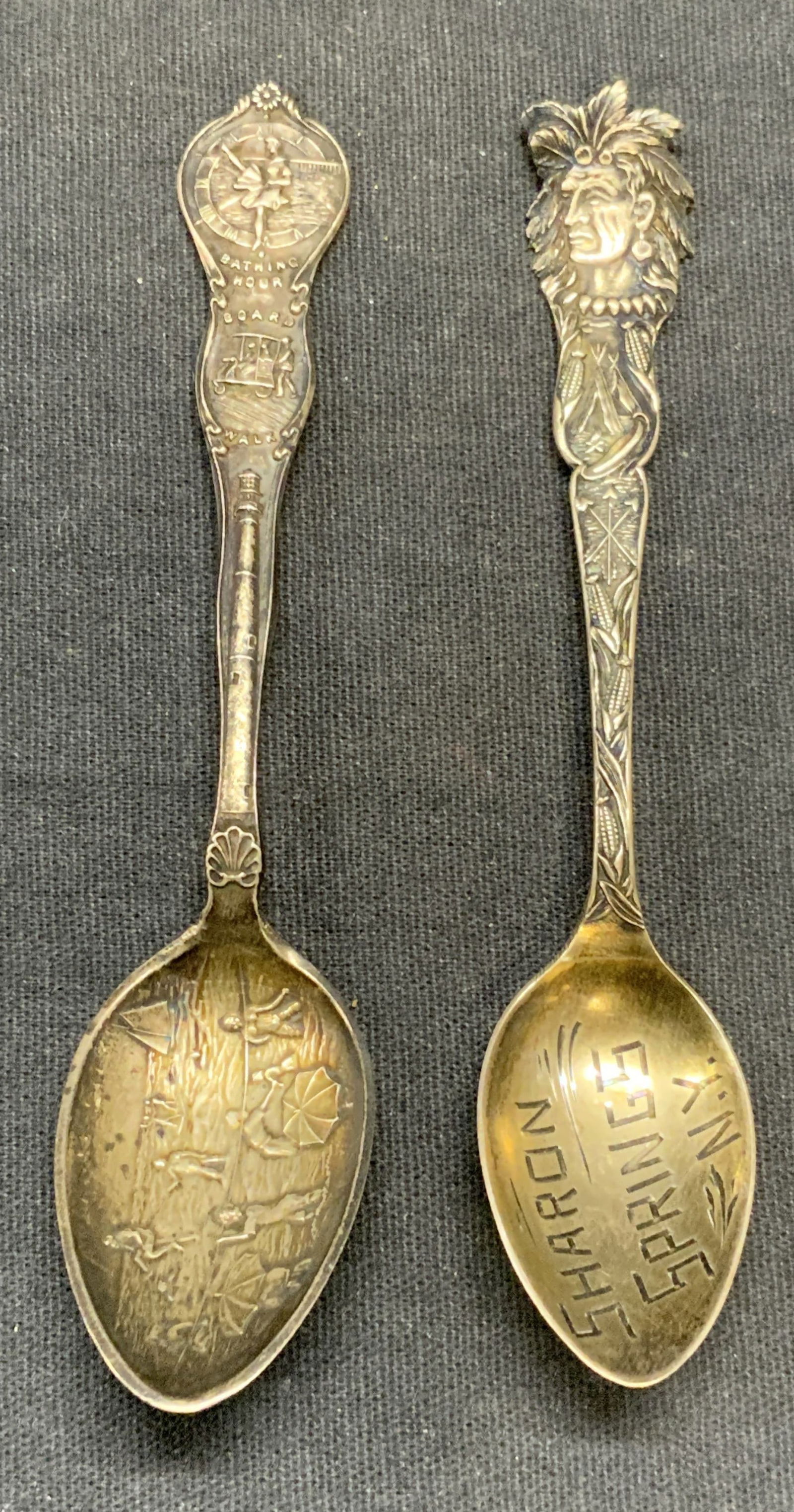 Lot 2 Vintage Sterling Silver Souvenir Spoons (1 of 6)
