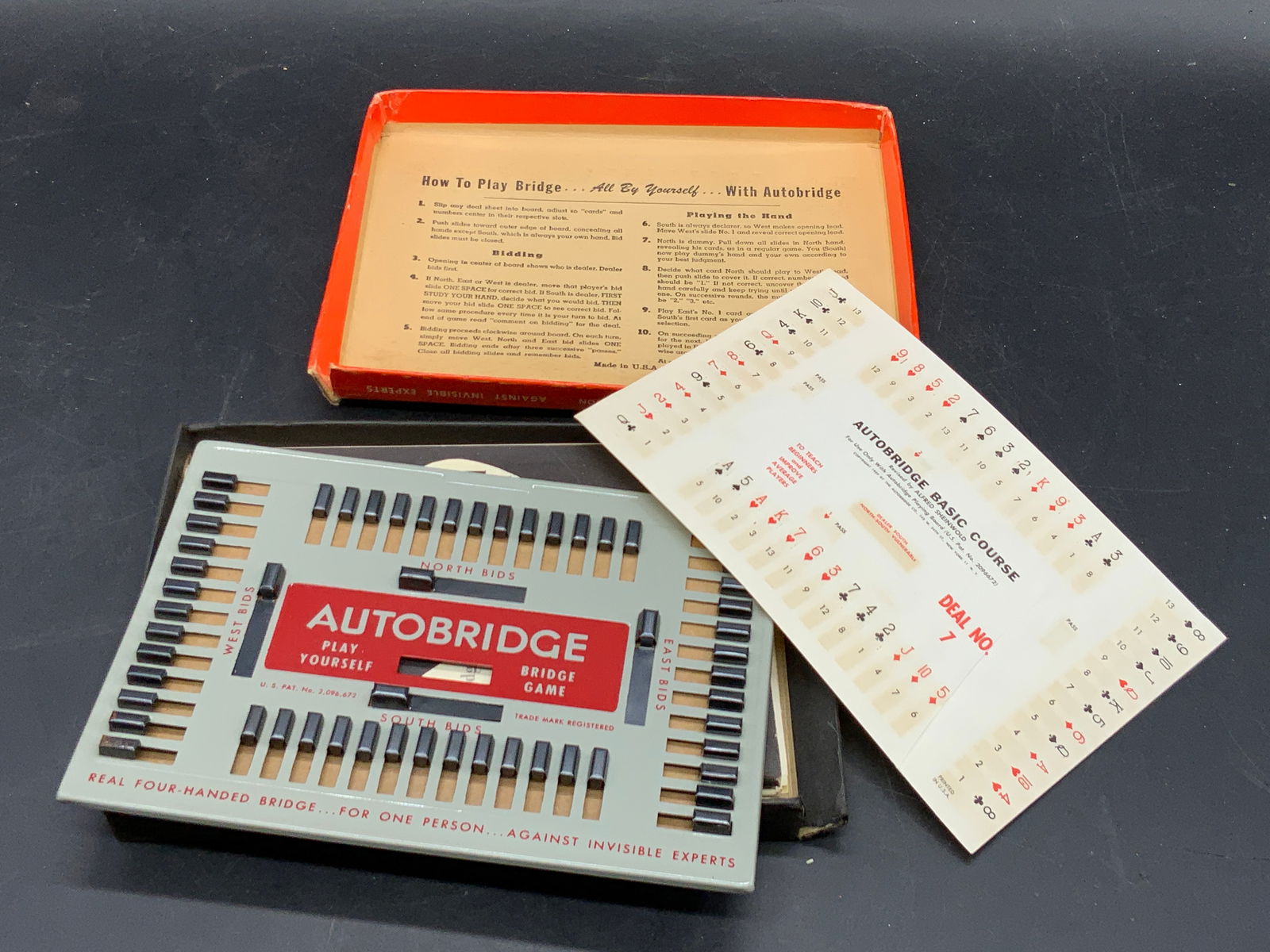 Vintage 1959 AUTOBRIDGE Game W/ Box, USA (1 of 8)