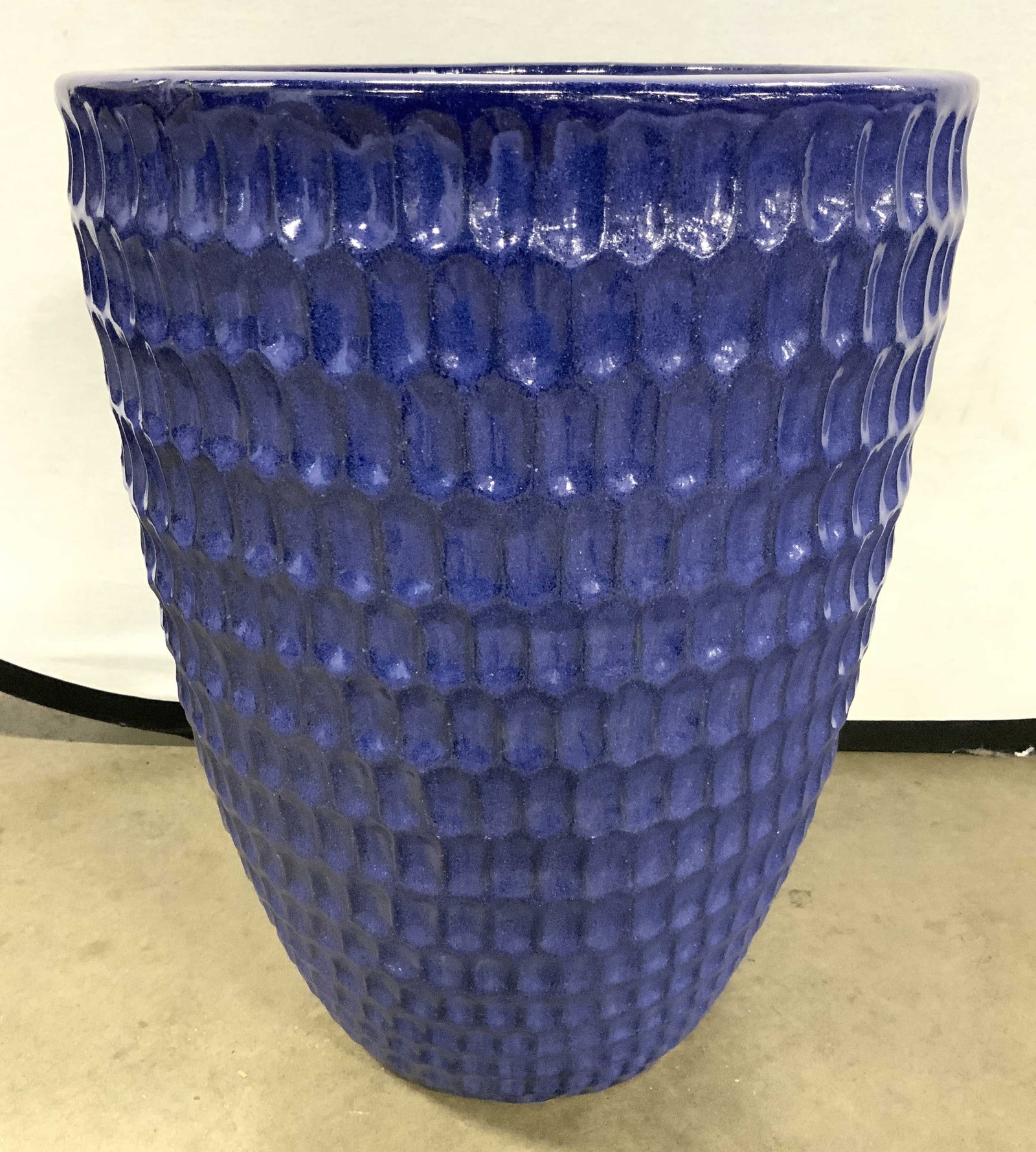 Ceramic XL Floor Planter Blue 22 In (1 of 6)