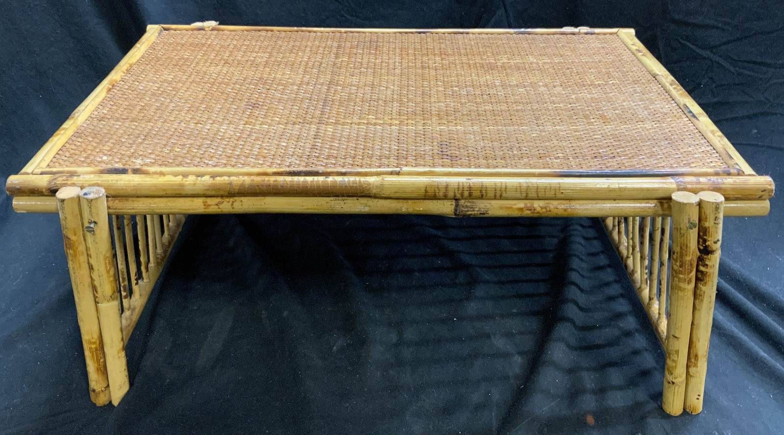 Bamboo & Caned Folding Bed Table (1 of 8)