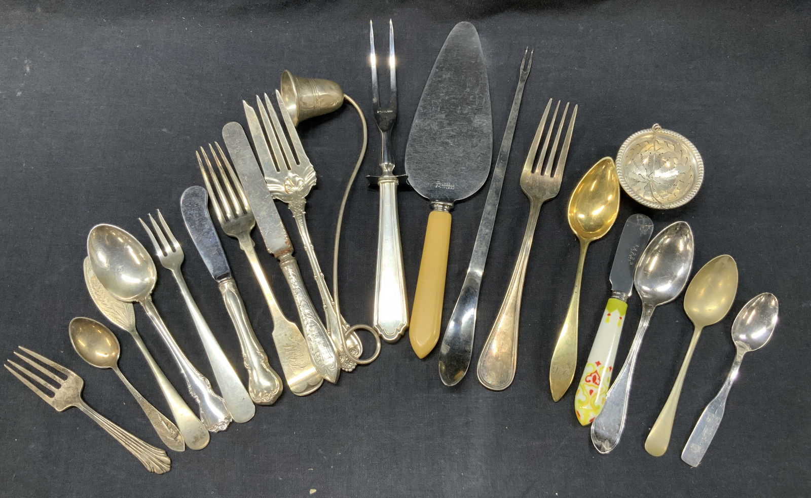 Lot 20 Sterling Silver & Plated Kitchen Utensils (1 of 16)