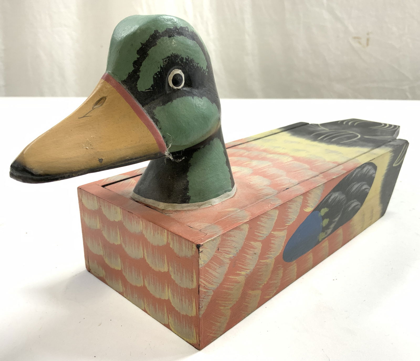 Hand Crafted Wooden Duck Matchbox W Lid (1 of 8)