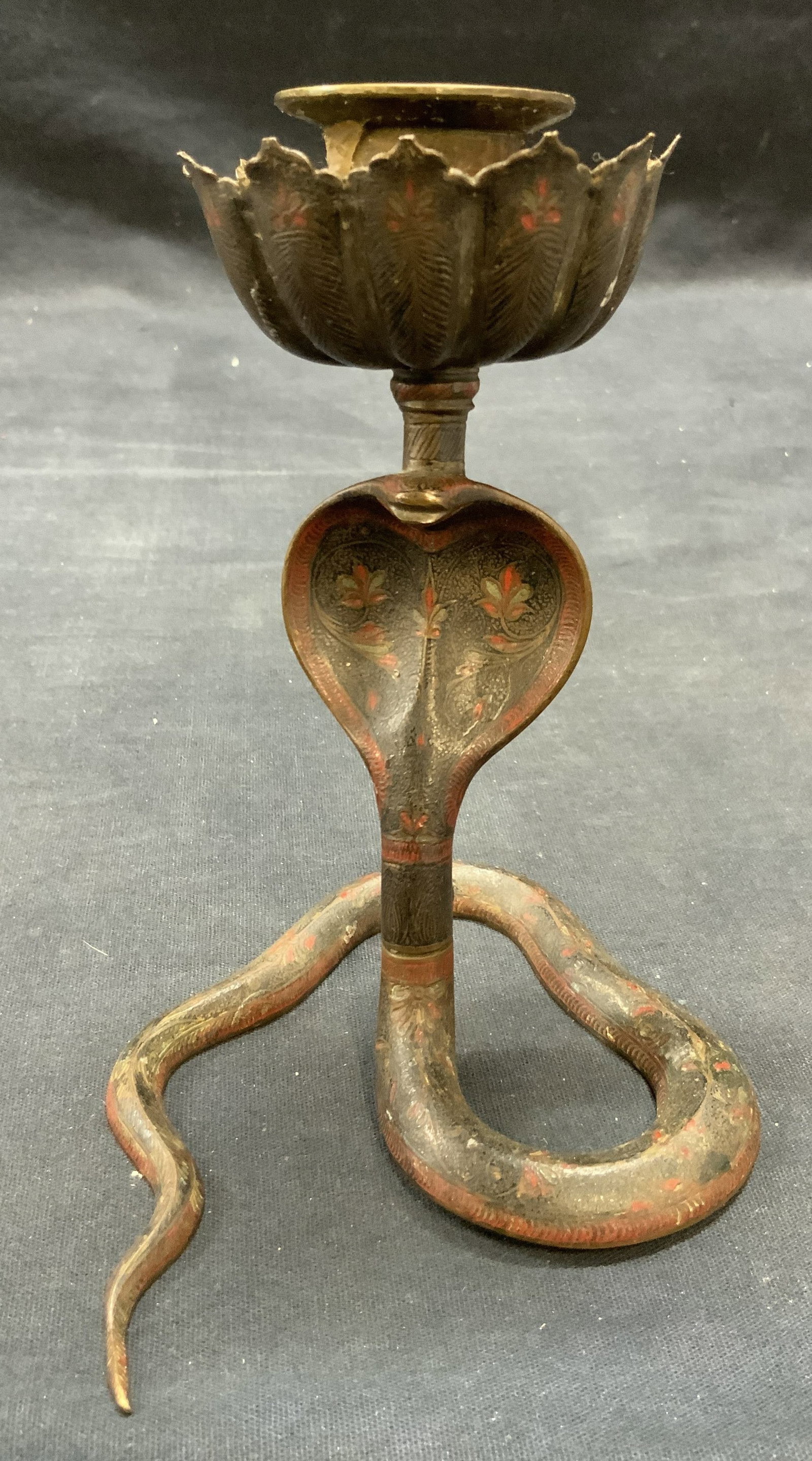 Vintage Brass Cobra Candlestick (1 of 7)