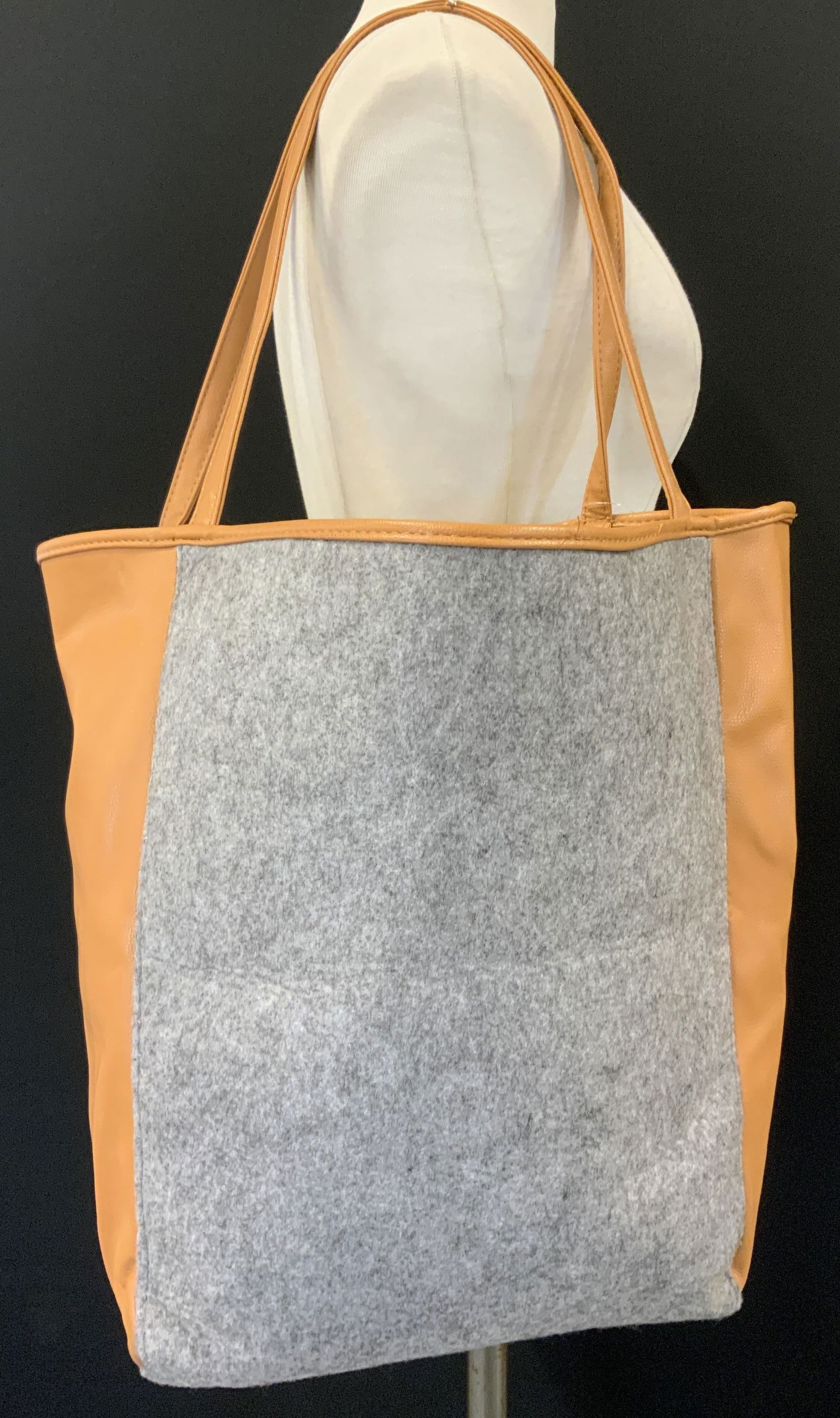 Leather Style and Fabric Tote Bag , new (1 of 6)