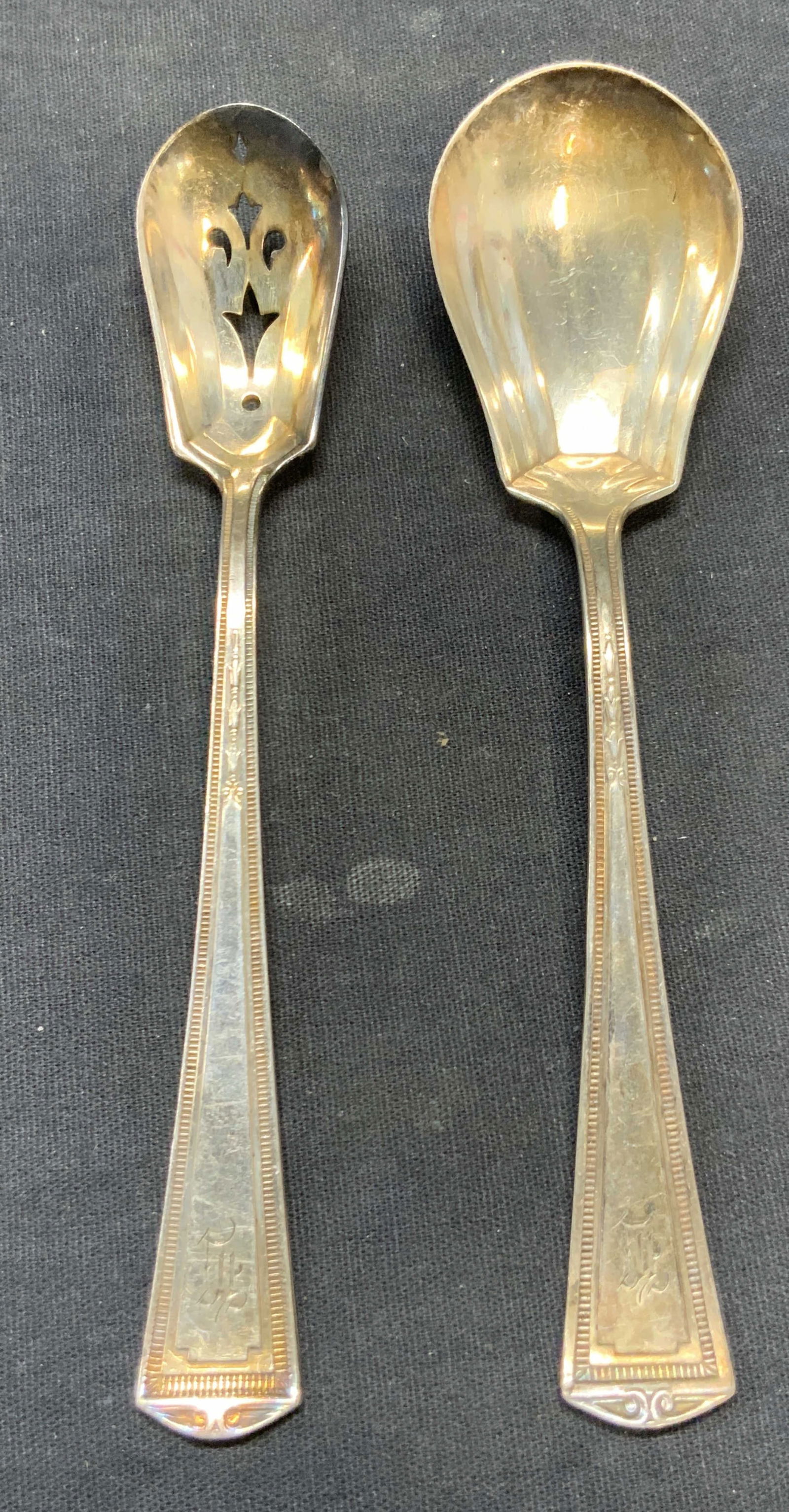 Lot 2 Antique Alvin Sterling Silver Spoons (1 of 7)