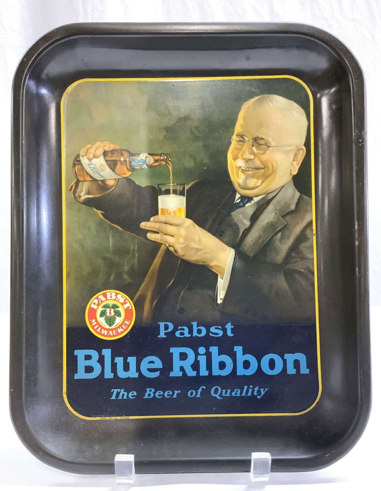 PABST BLUE RIBBON Vntg Toleware Serving Tray (1 of 7)
