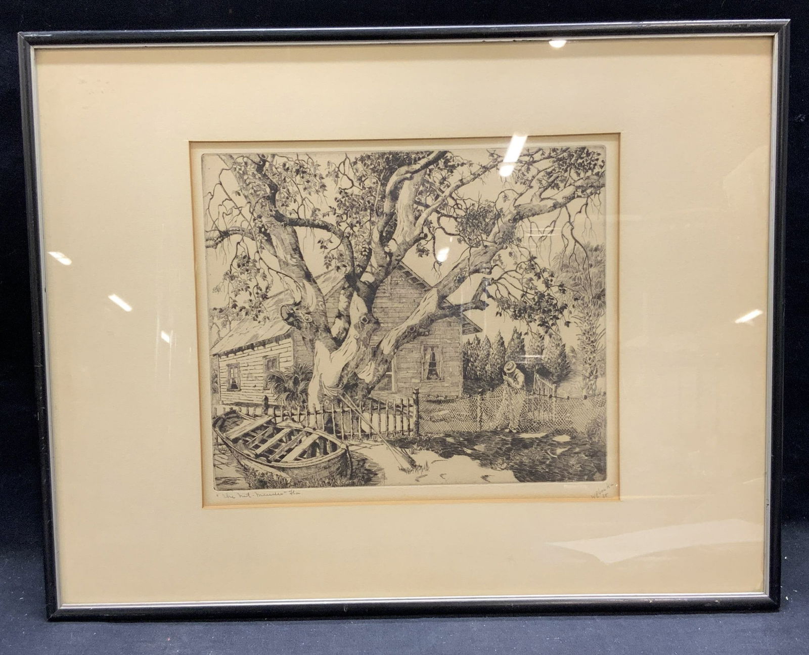 Walter R Locke The Net Mender Etching, 1938 (1 of 8)