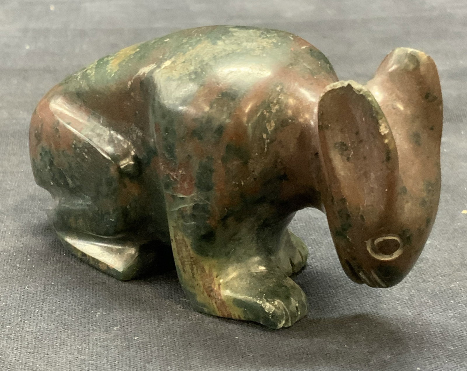 Carved Green Stone Rabbit Figural (1 of 6)