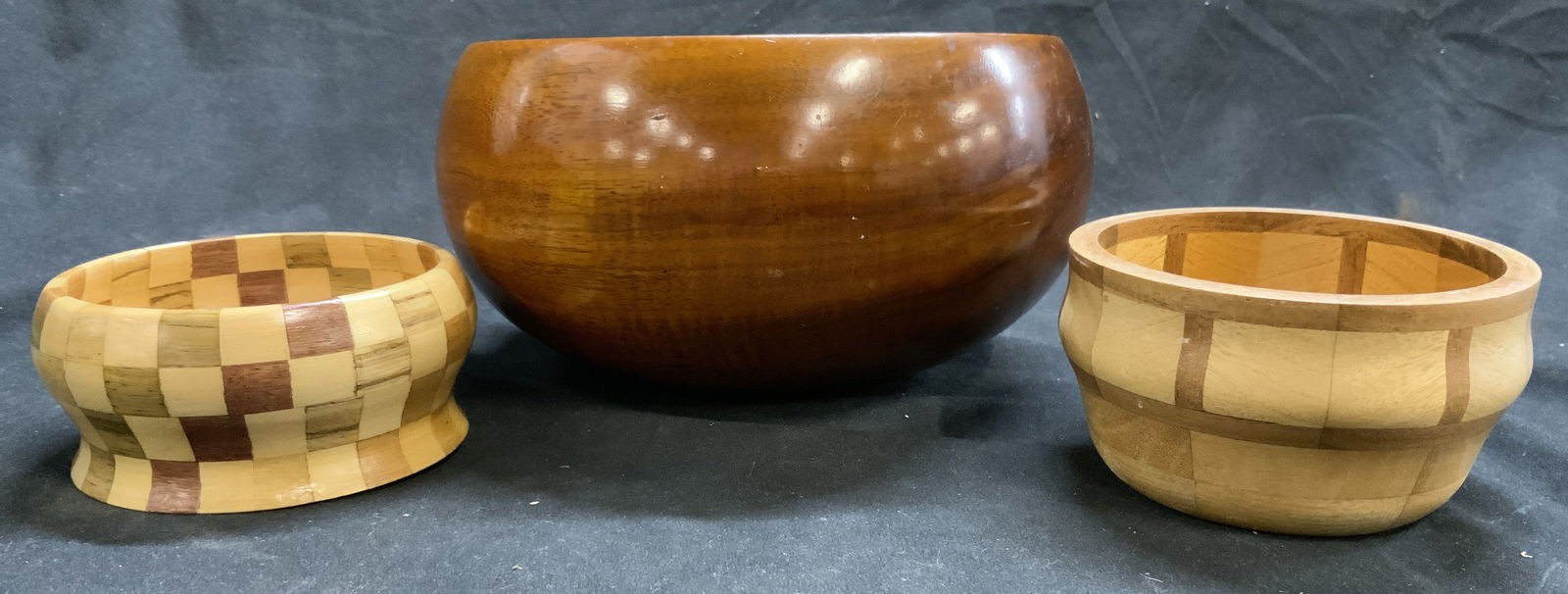 Lot 3 Wooden Vessels, Tableware (1 of 6)