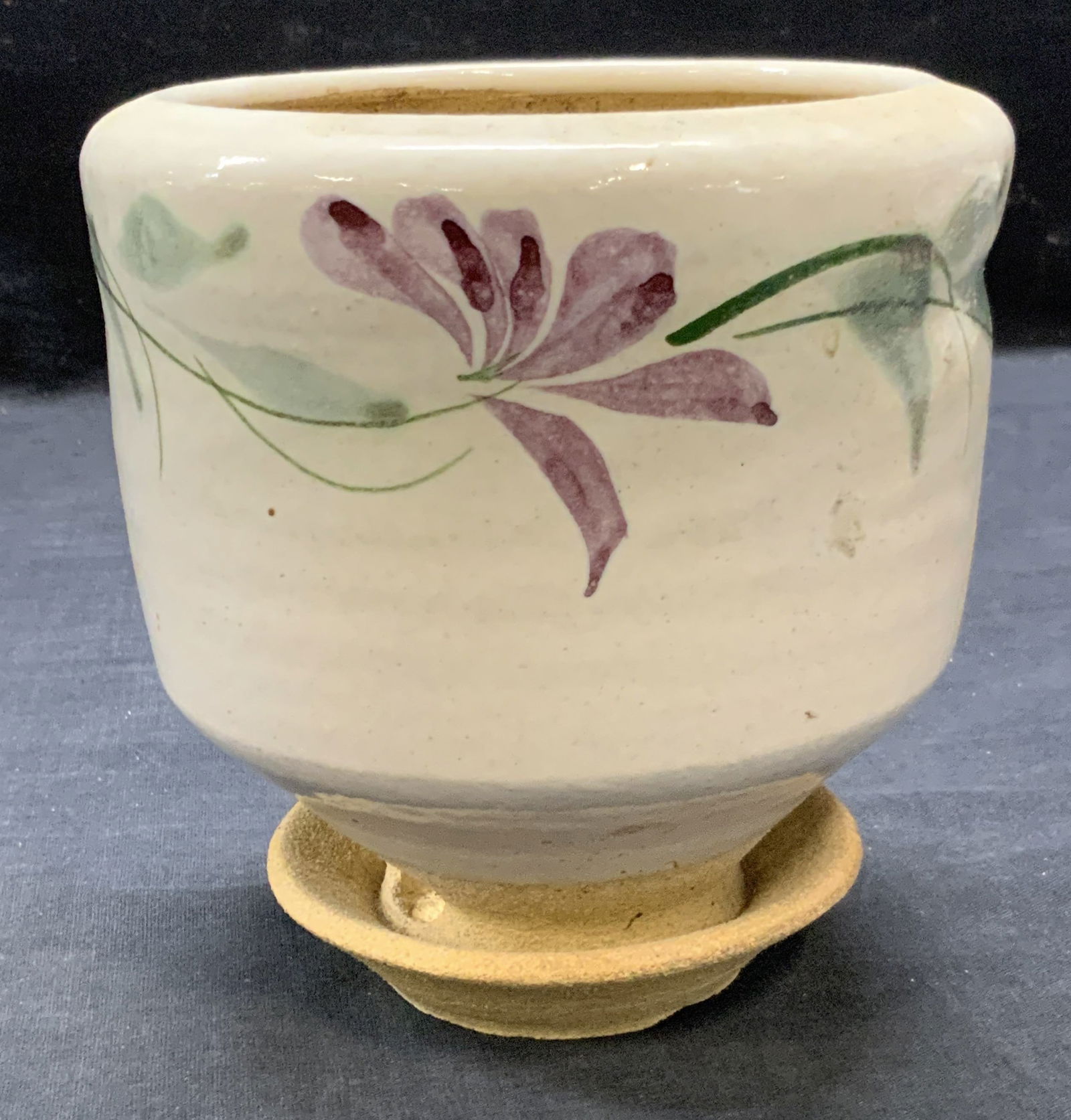 Vintage Hand Painted Ceramic Floral Planter (1 of 6)